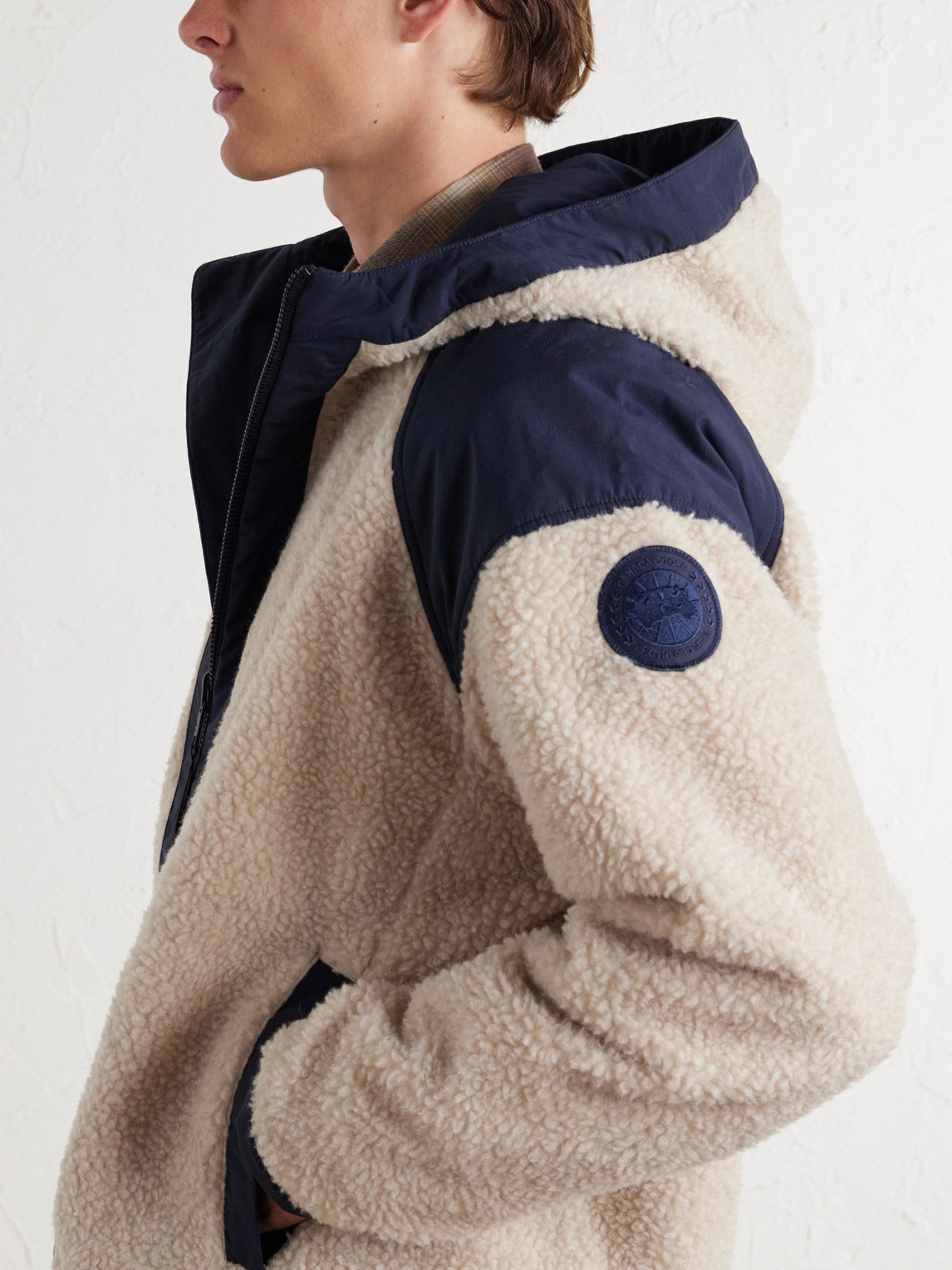 Alberni Reversible Hooded Ripstop-Trimmed Wool-Blend Fleece Bomber Jacket