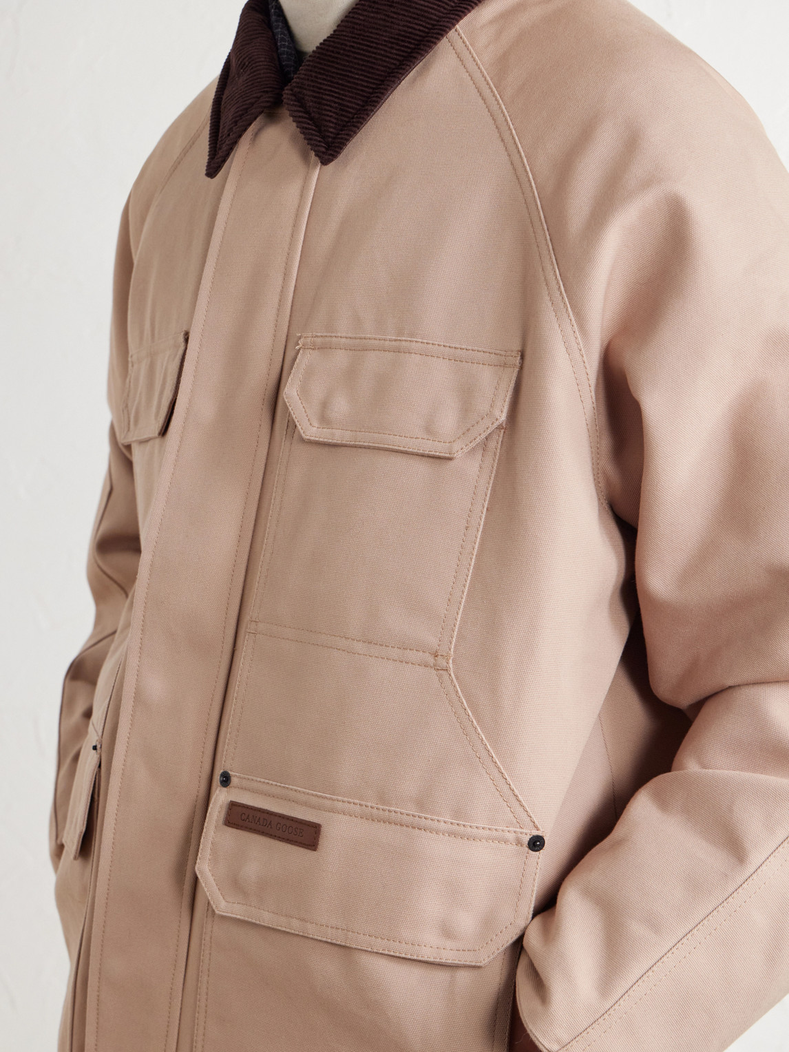 Garrison Corduroy-Trimmed Cotton-Canvas Coat