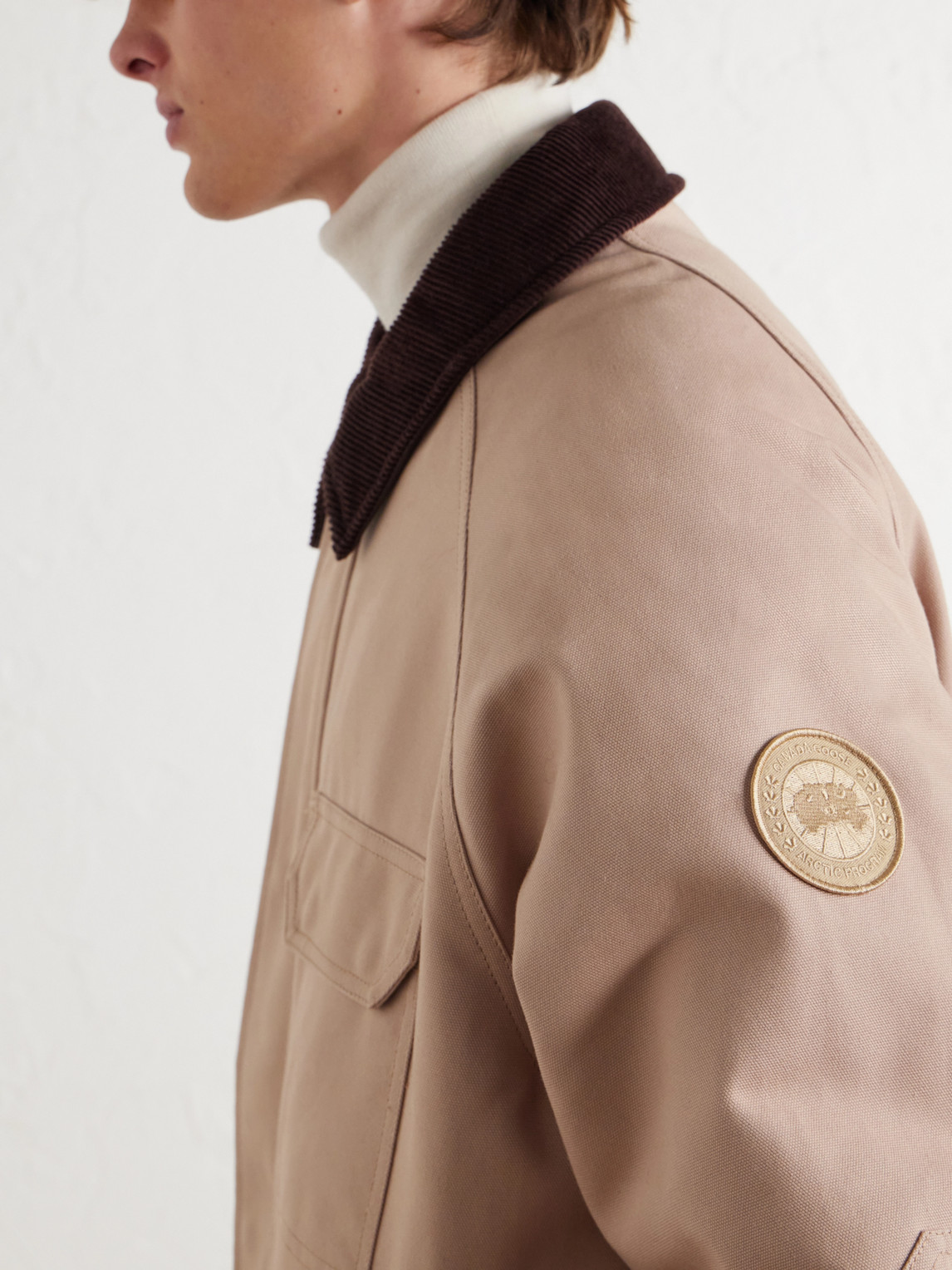 Garrison Corduroy-Trimmed Cotton-Canvas Coat