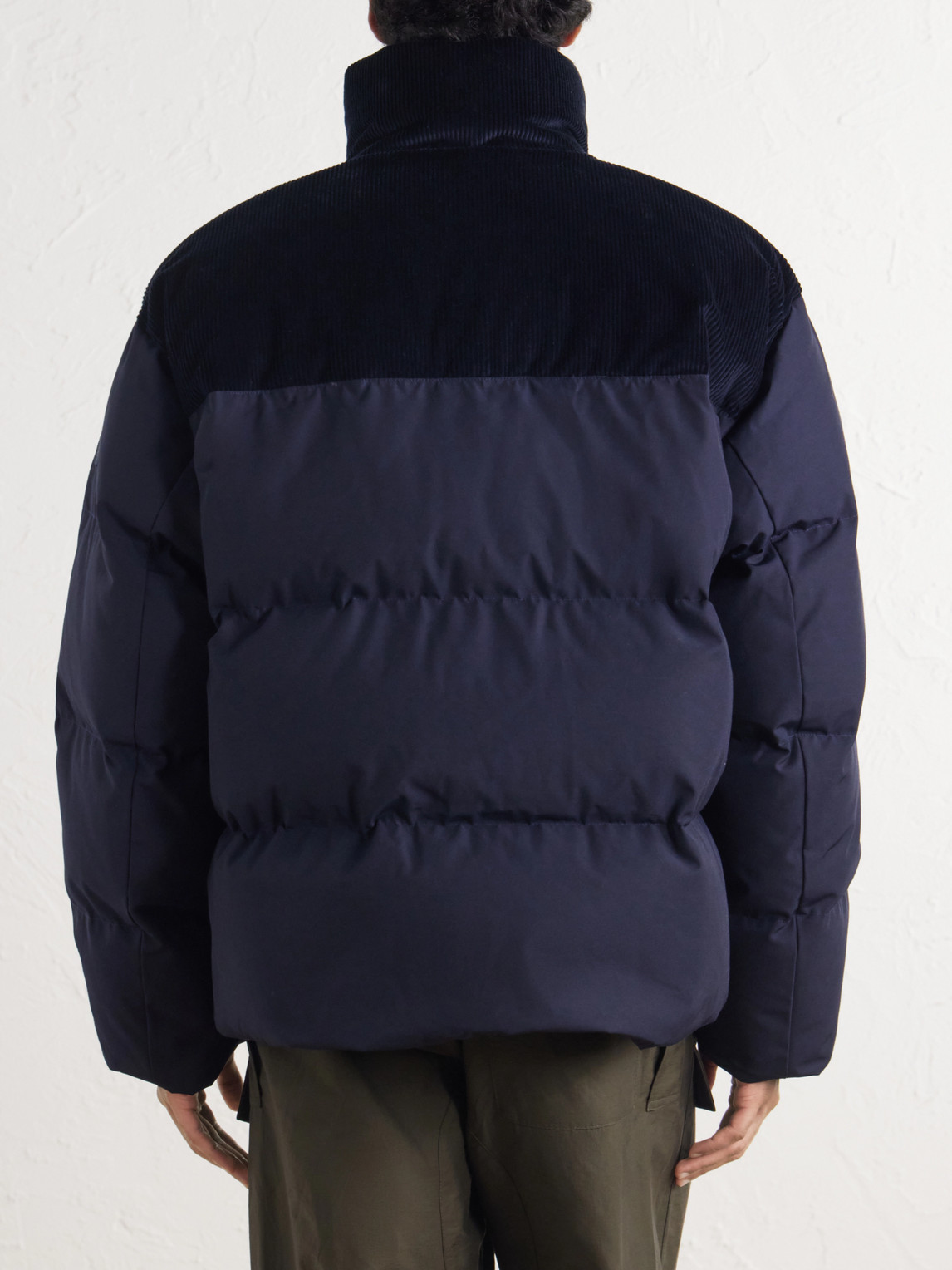 Sterling Corduroy-Trimmed Quilted Shell Down Jacket
