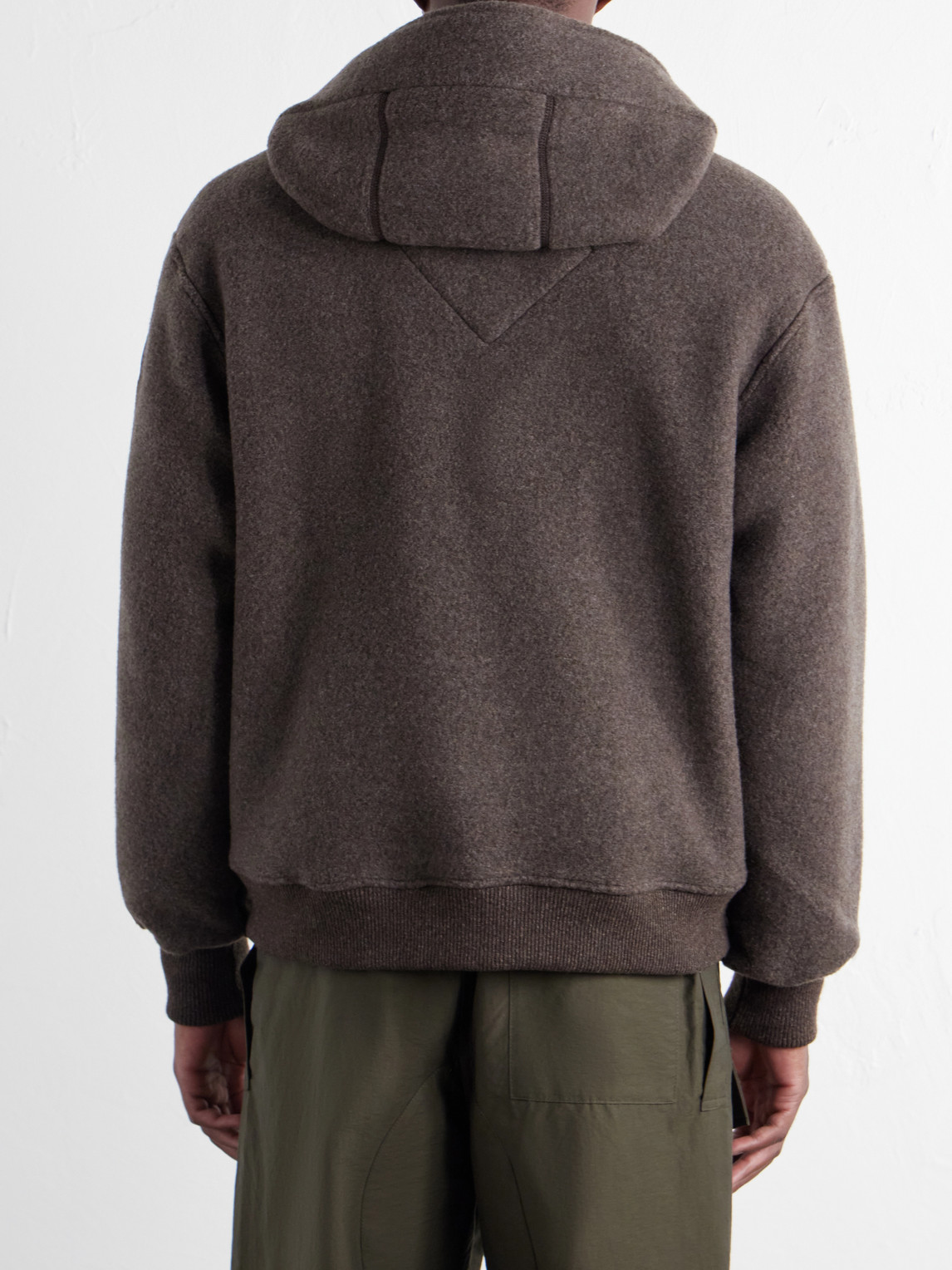 Chilliwack Hooded Wool-Blend Fleece Bomber Jacket