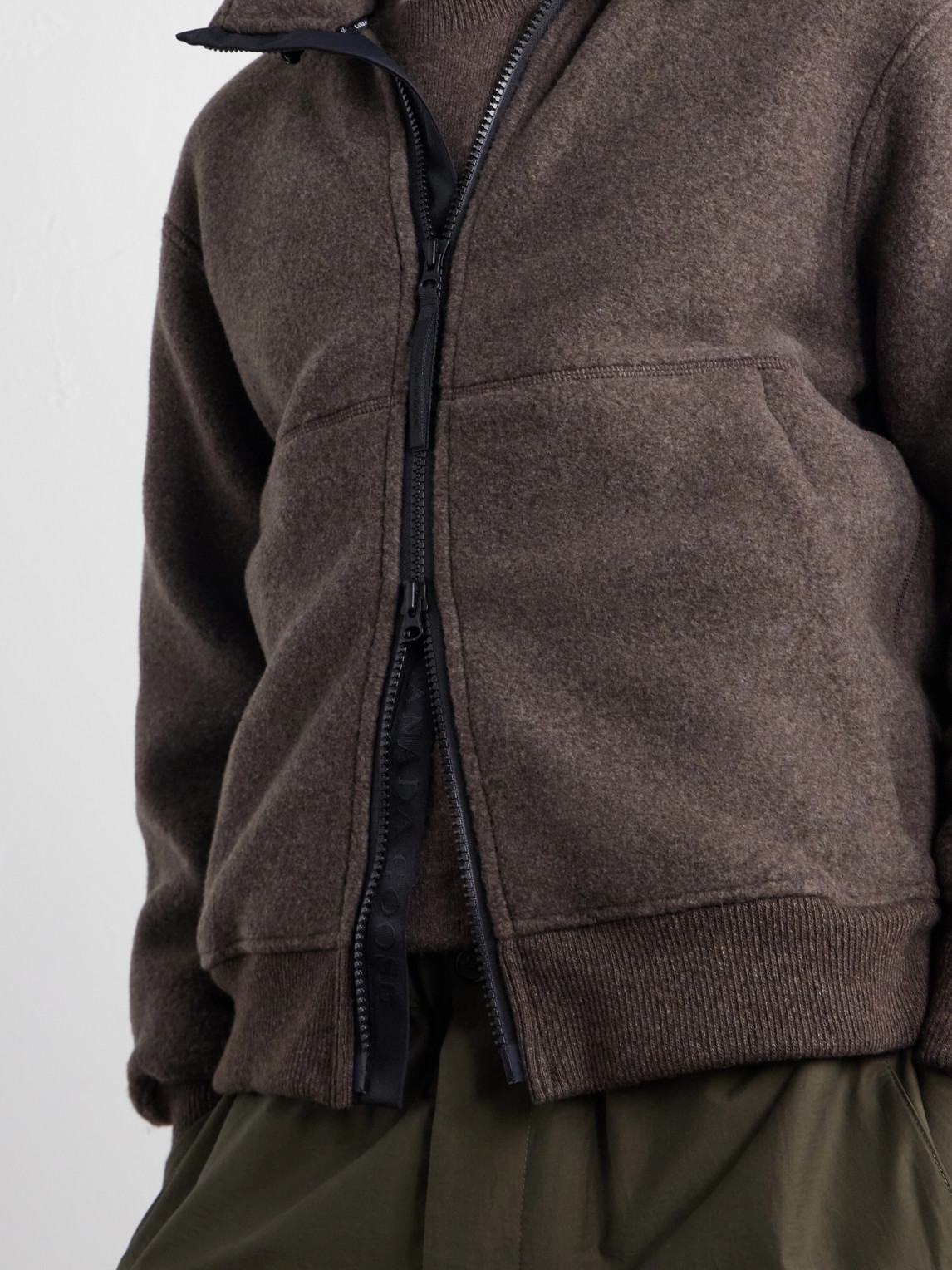 Chilliwack Hooded Wool-Blend Fleece Bomber Jacket