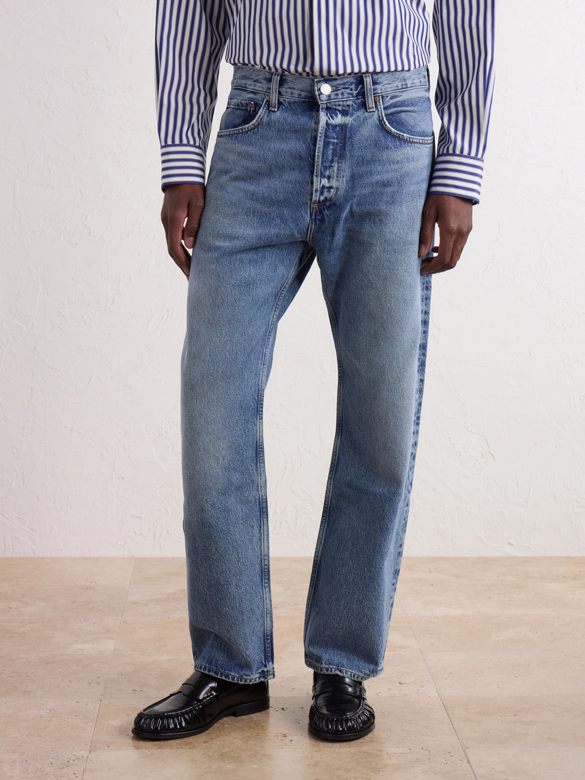 Magnus Straight-Leg Distressed Organic Cotton Jeans