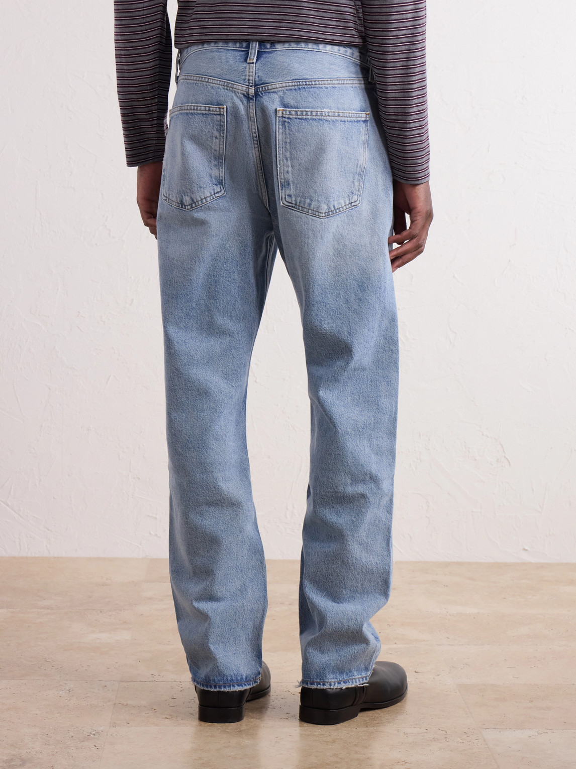 90'S Straight-Leg Distressed Organic Cotton Jeans