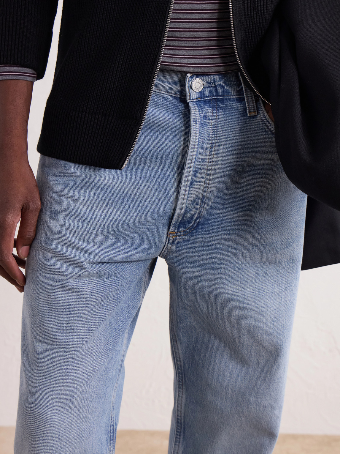 90'S Straight-Leg Distressed Organic Cotton Jeans