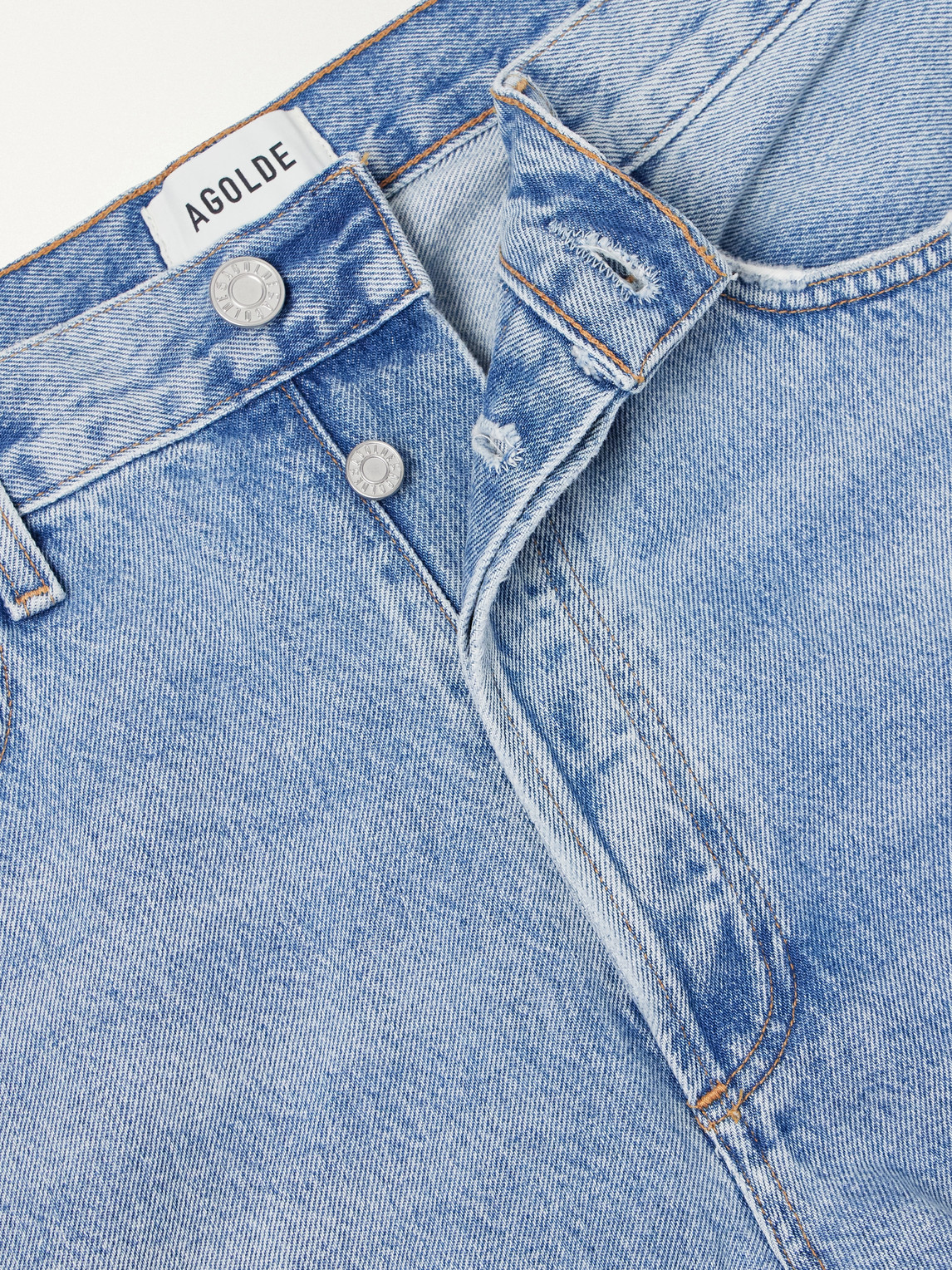 90'S Straight-Leg Distressed Organic Cotton Jeans