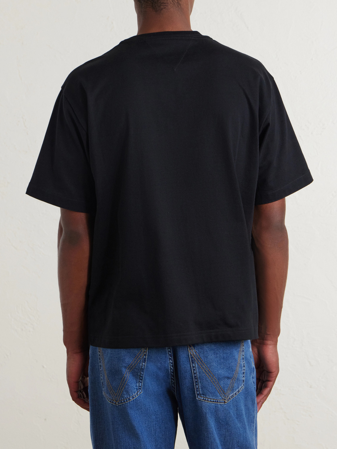 Intrecciato Suede-Trimmed Cotton-Jersey T-Shirt