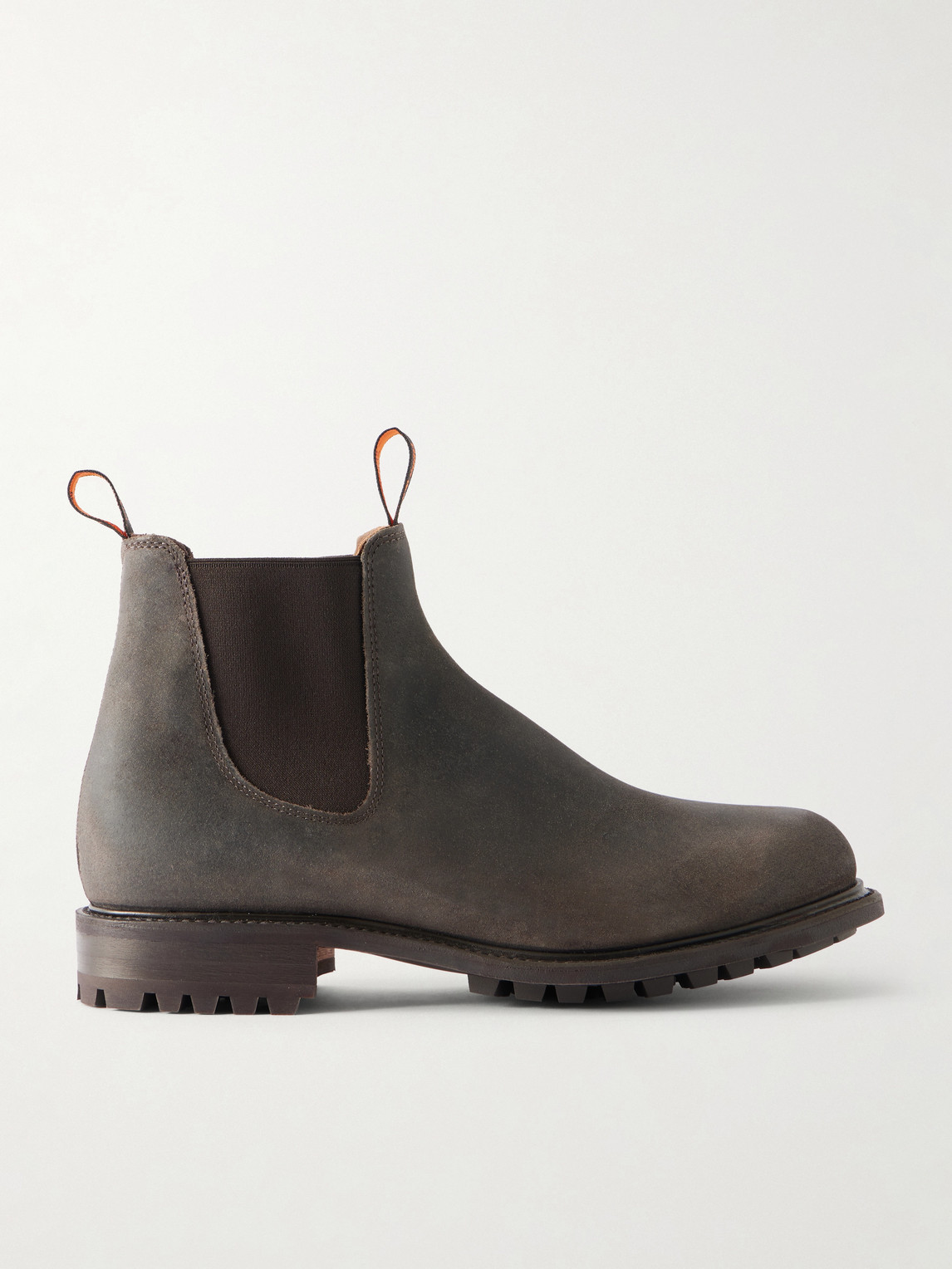 R.m.williams Gardener Waxed-suede Chelsea Boots In Brown