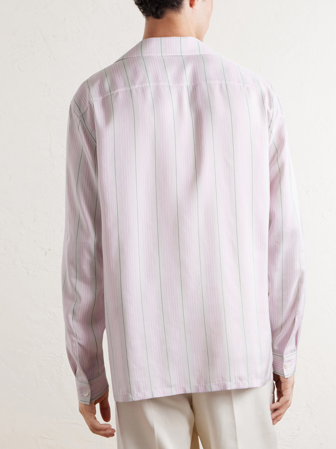 Striped Camp-Collar Shirt
