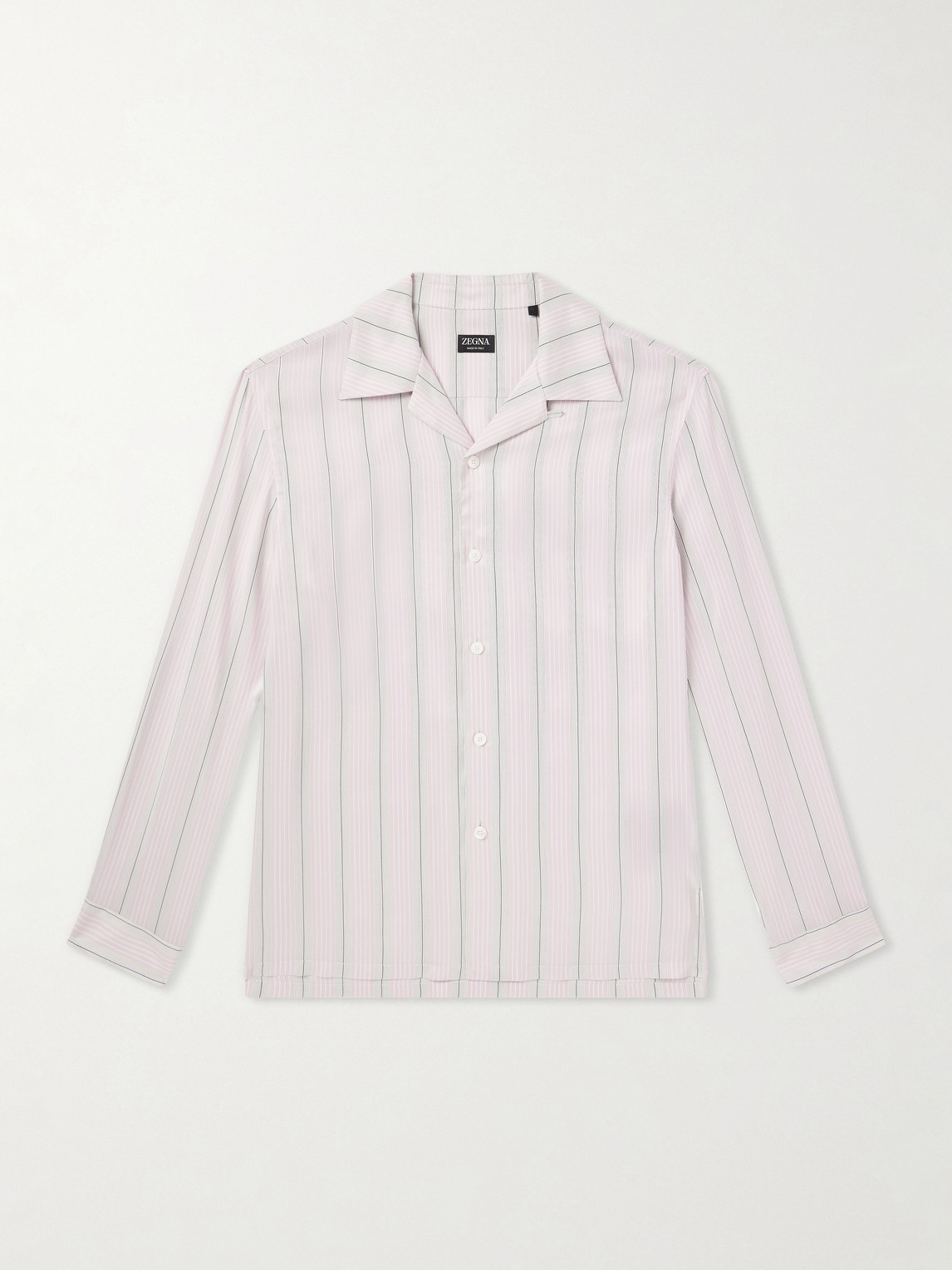 Striped Camp-Collar Shirt