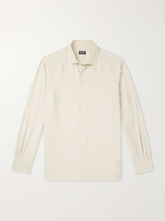 Ermenegildozegna Striped Silk Shirt