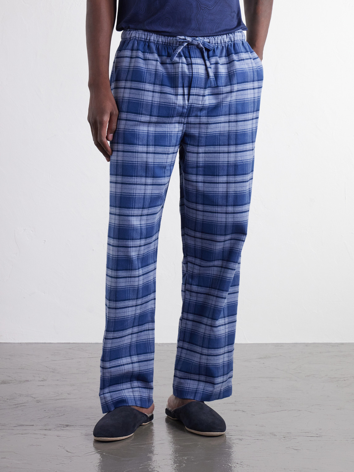 Kelburn Straight-Leg Checked Brushed Cotton-Flannel Pyjama Trousers
