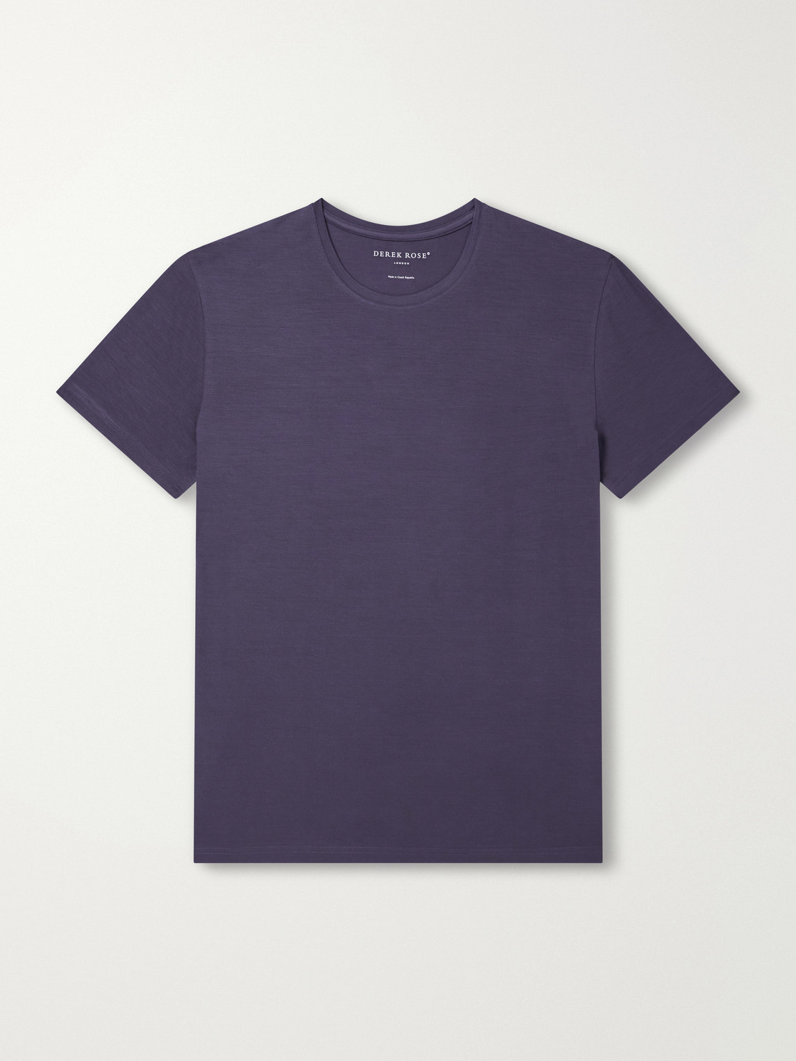 Derek Rose Basel Stretch-modal Jersey Pyjama T-shirt In Purple