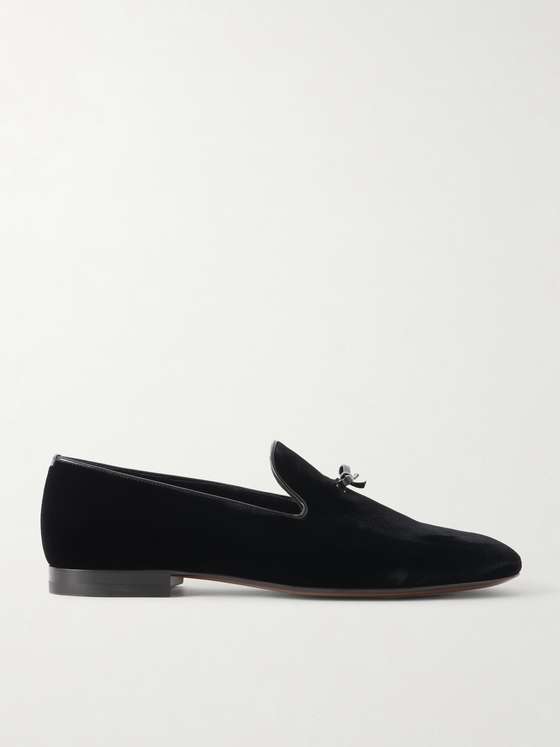 Tomford Scott Bow-Detailed Velvet Loafers