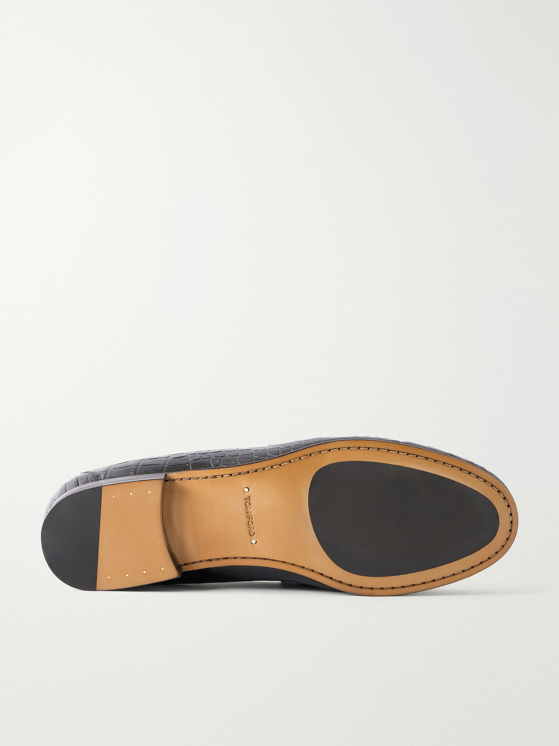 Oscar T-Embellished Croc-Effect Loafers