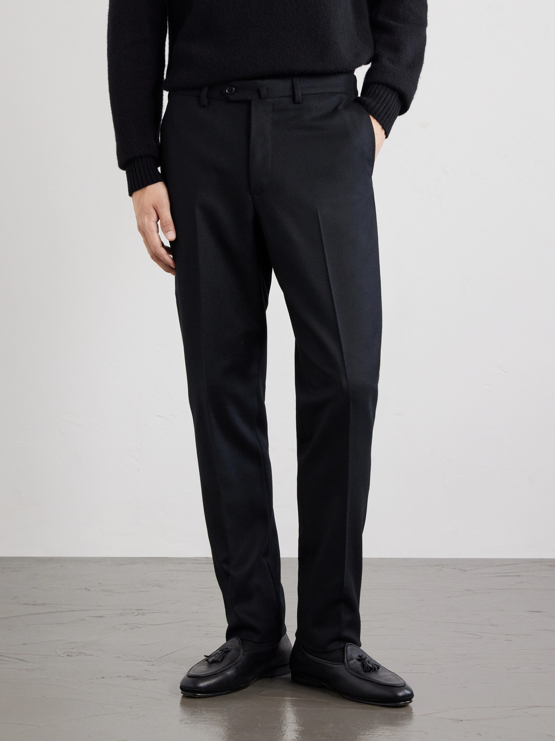 Straight-Leg Wool And Cashmere-Blend Suit Trousers