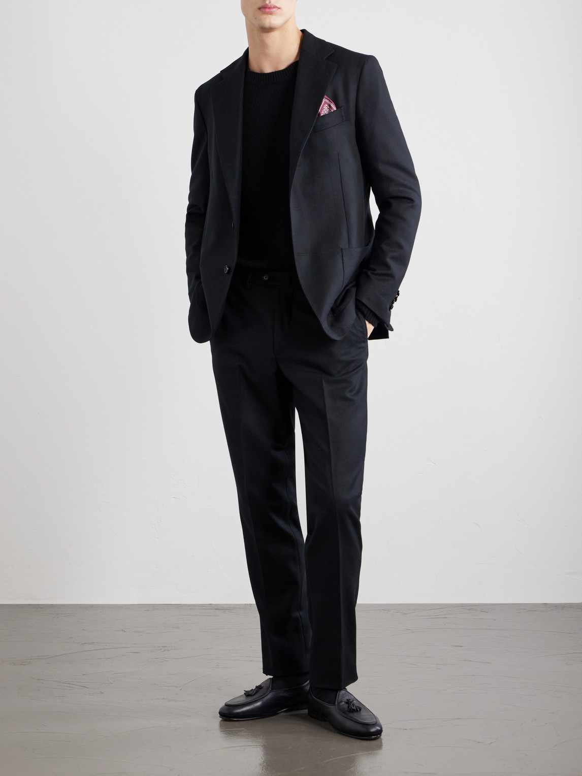 Straight-Leg Wool And Cashmere-Blend Suit Trousers