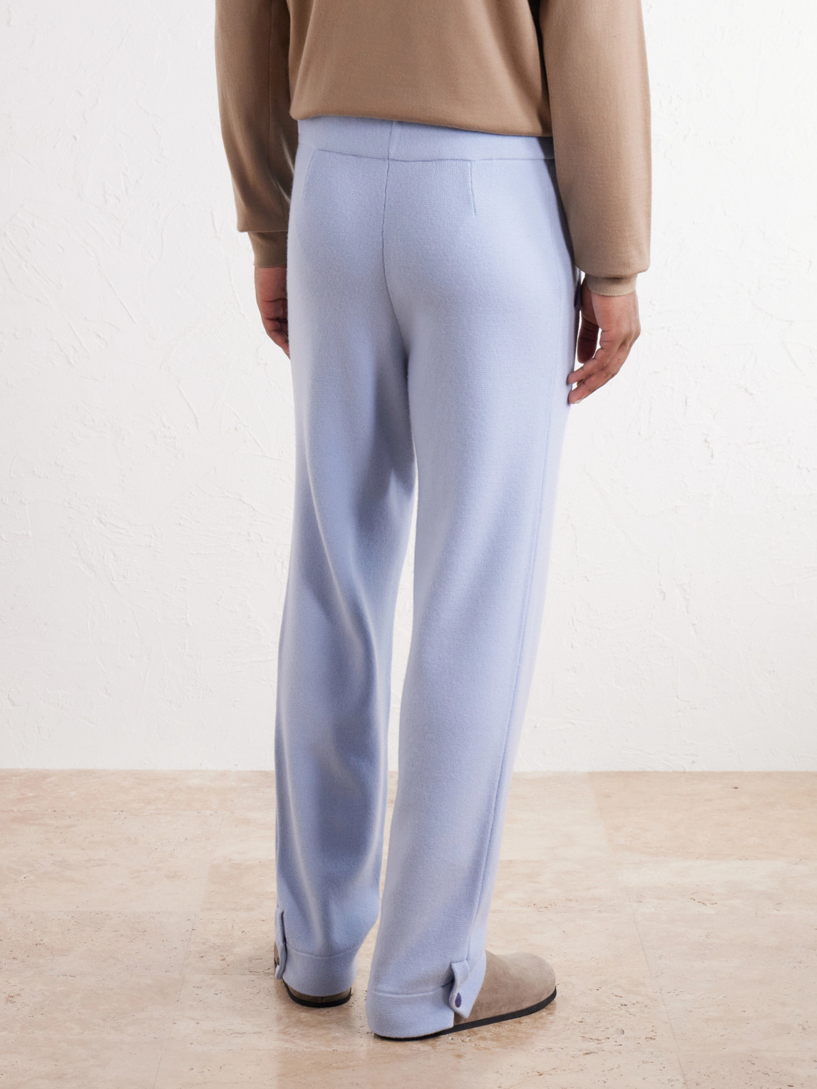Straight-Leg Cashmere-Knit Trousers