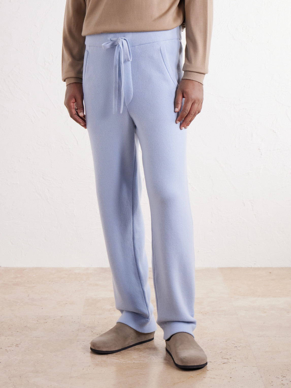 Straight-Leg Cashmere-Knit Trousers