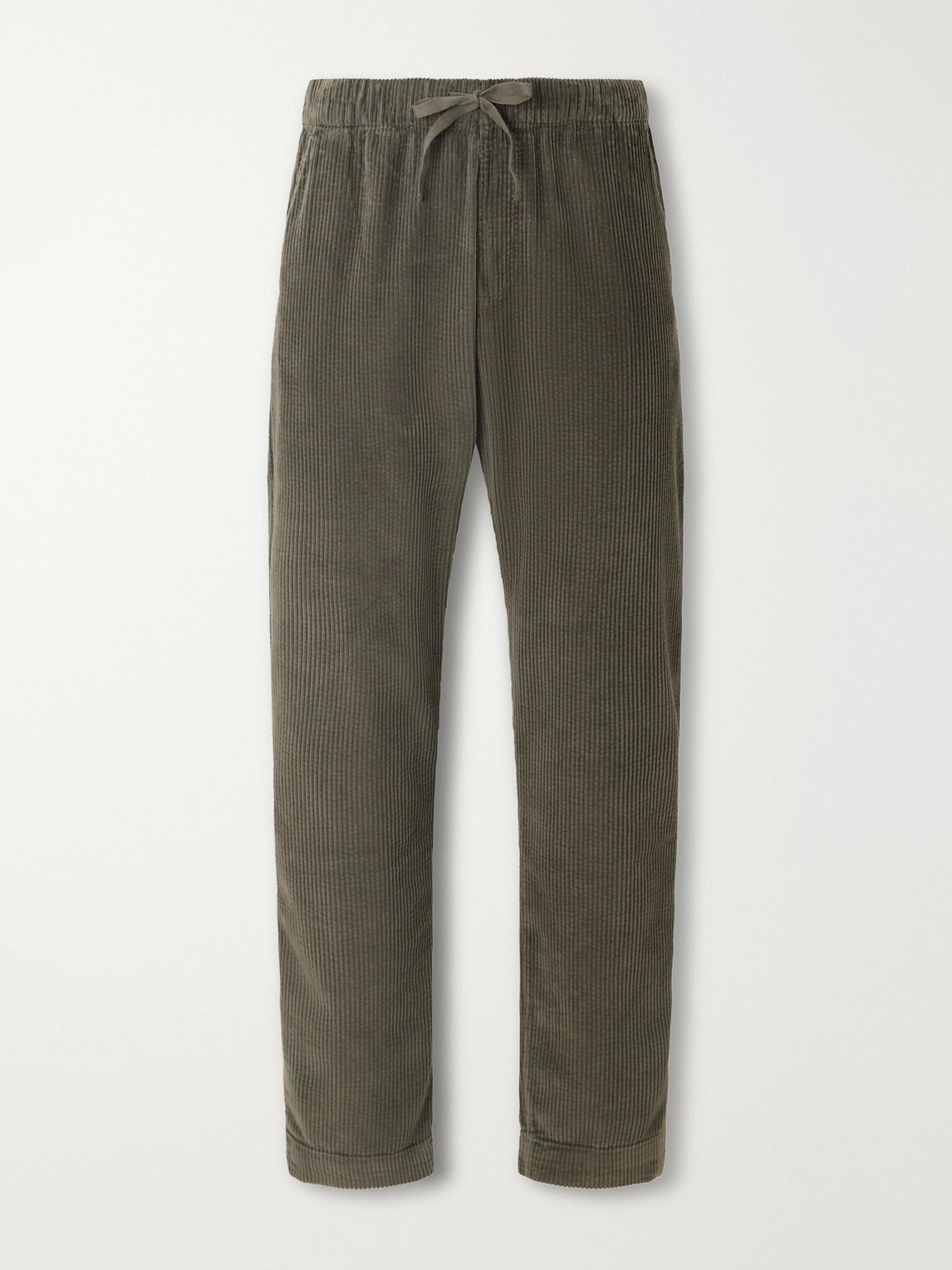 Hartford Joggy Straight-leg Cotton-corduroy Trousers In Green