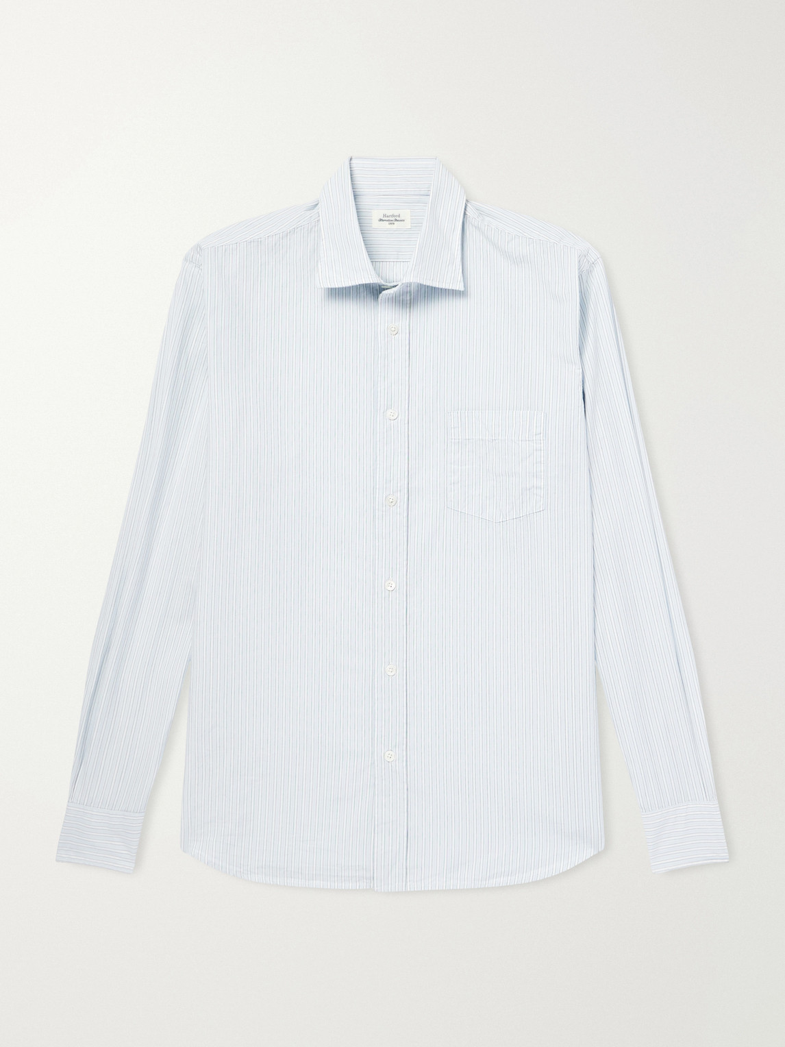 Hartford Paul Cotton-poplin Shirt In Brown