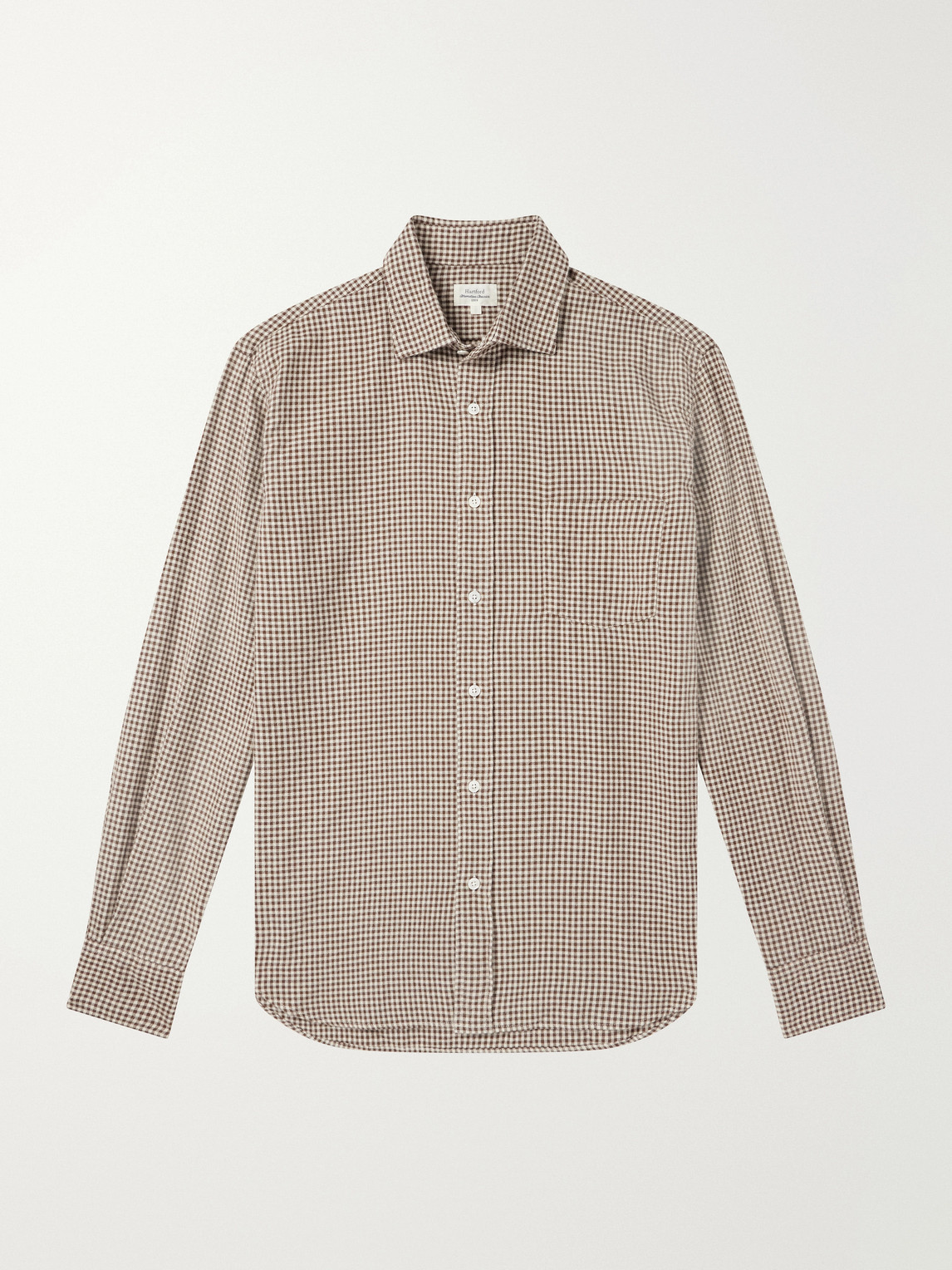 Hartford Paul Striped Cotton-gabardine Shirt In Brown