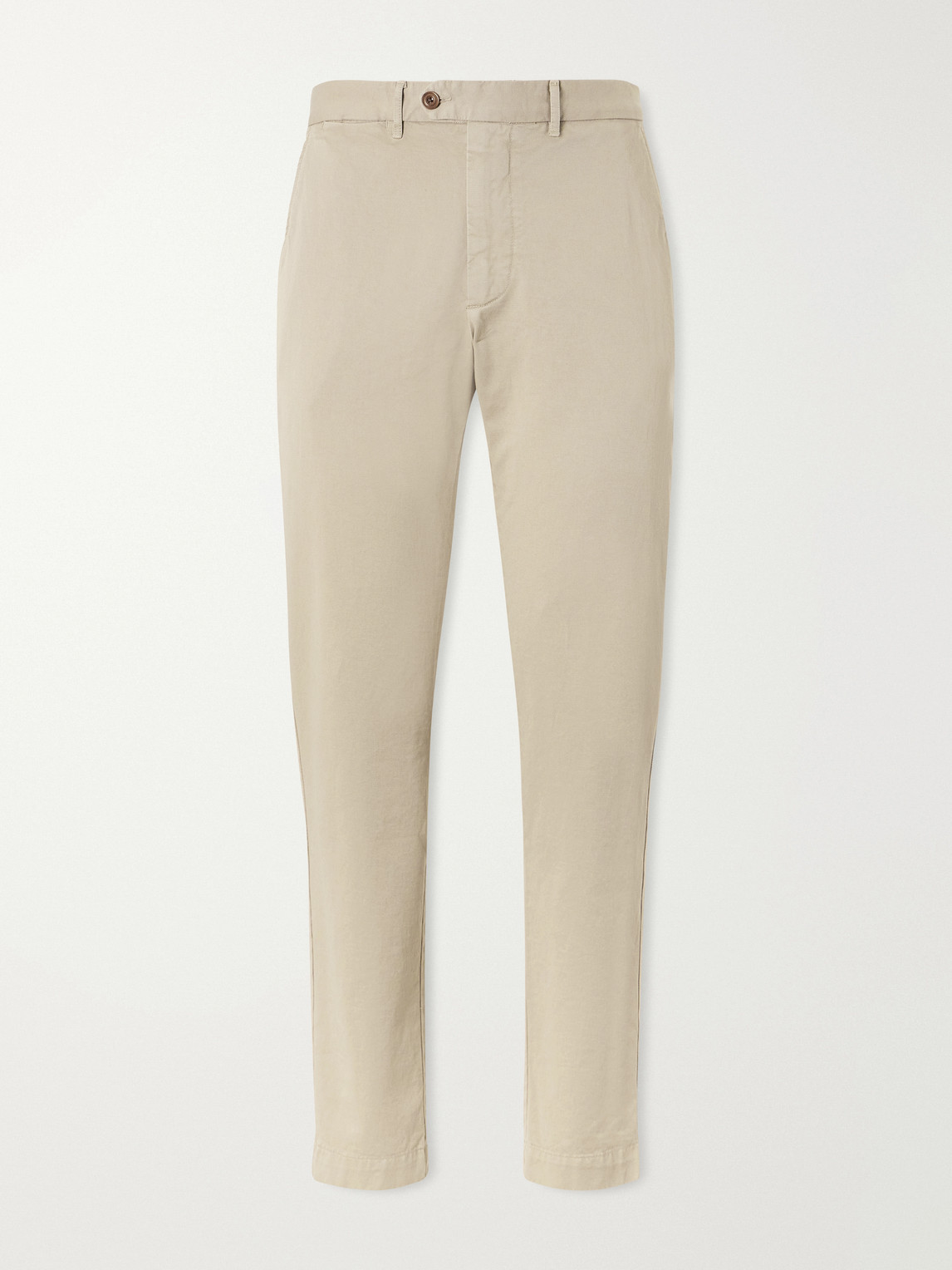 Hartford Taylor Straight-leg Cotton-gabardine Trousers In Neutrals