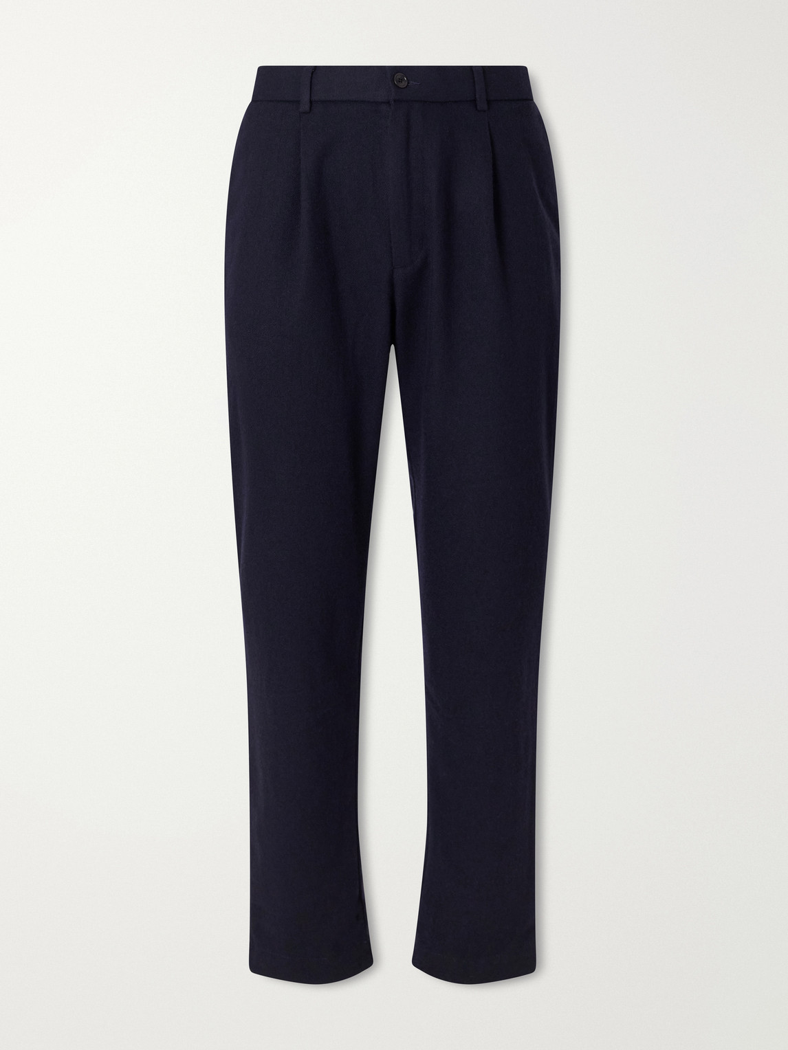 Hartford Straight-leg Wool-blend Trousers In Blue