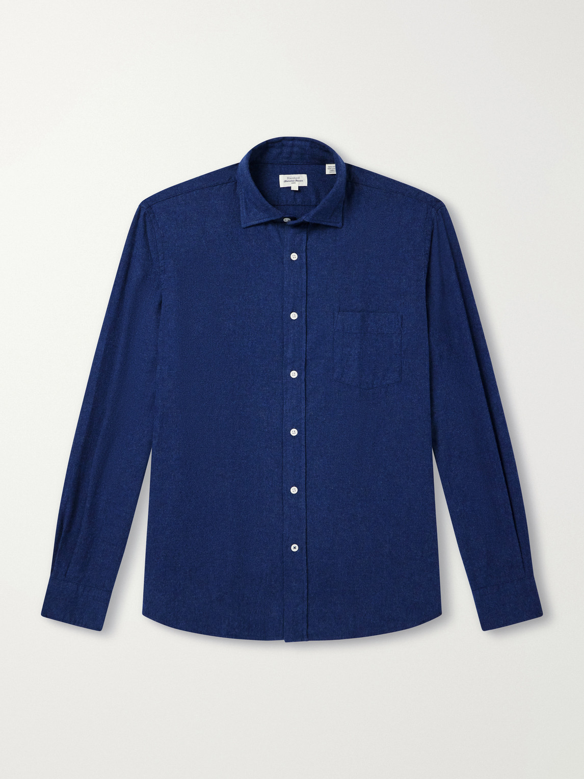 Hartford Paul Cotton-flannel Shirt In Blue