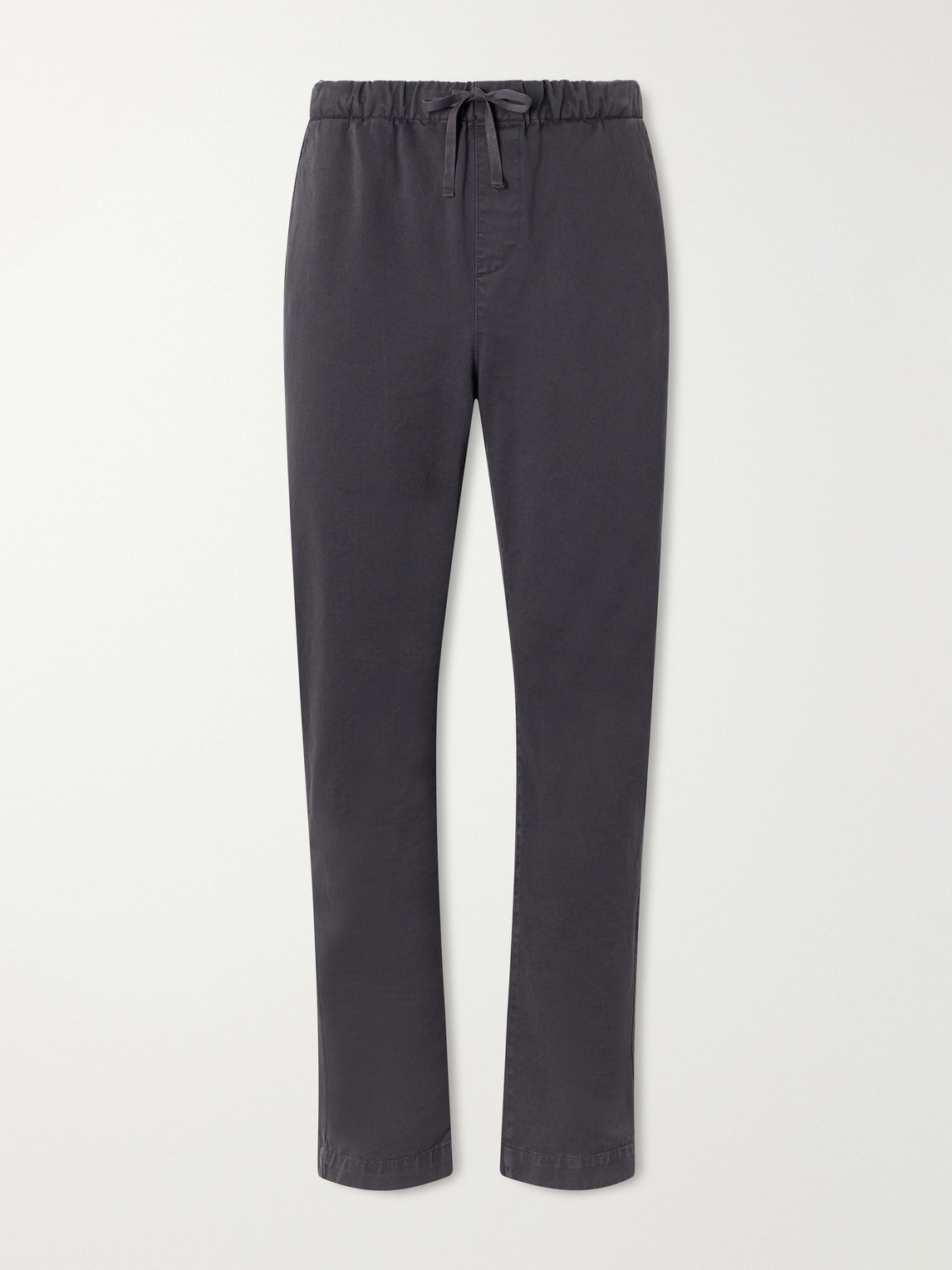 Hartford Joggy Straight-leg Cotton Gabardine Trousers In Gray