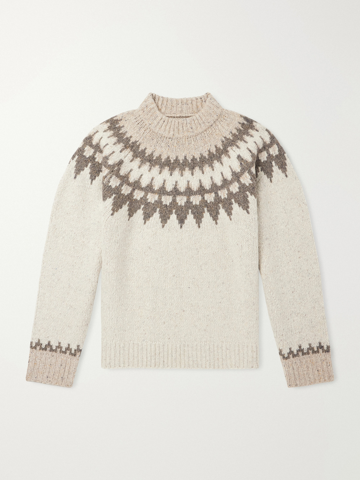 Hartford Donegal Jacquard Wool-blend Sweater In Neutrals