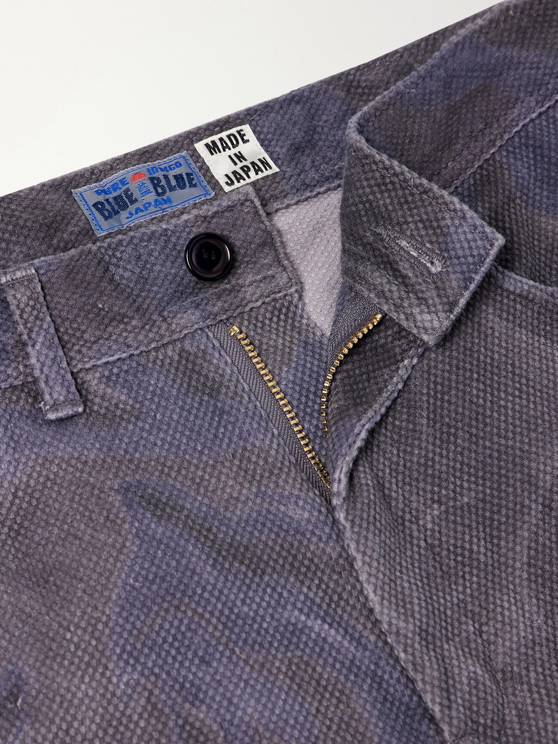 Painter Wide-Leg Sumi Nagashi Cotton-Sashiko Trousers
