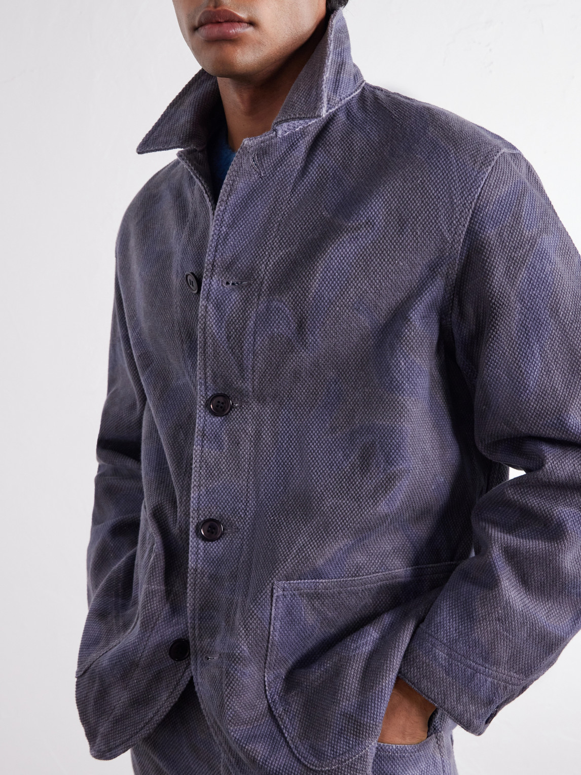 Coverall Sumi Nagashi Cotton-Sashiko Jacket