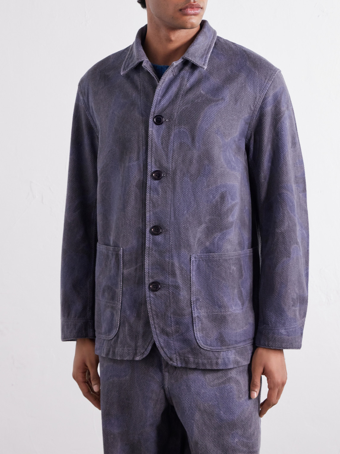 Coverall Sumi Nagashi Cotton-Sashiko Jacket