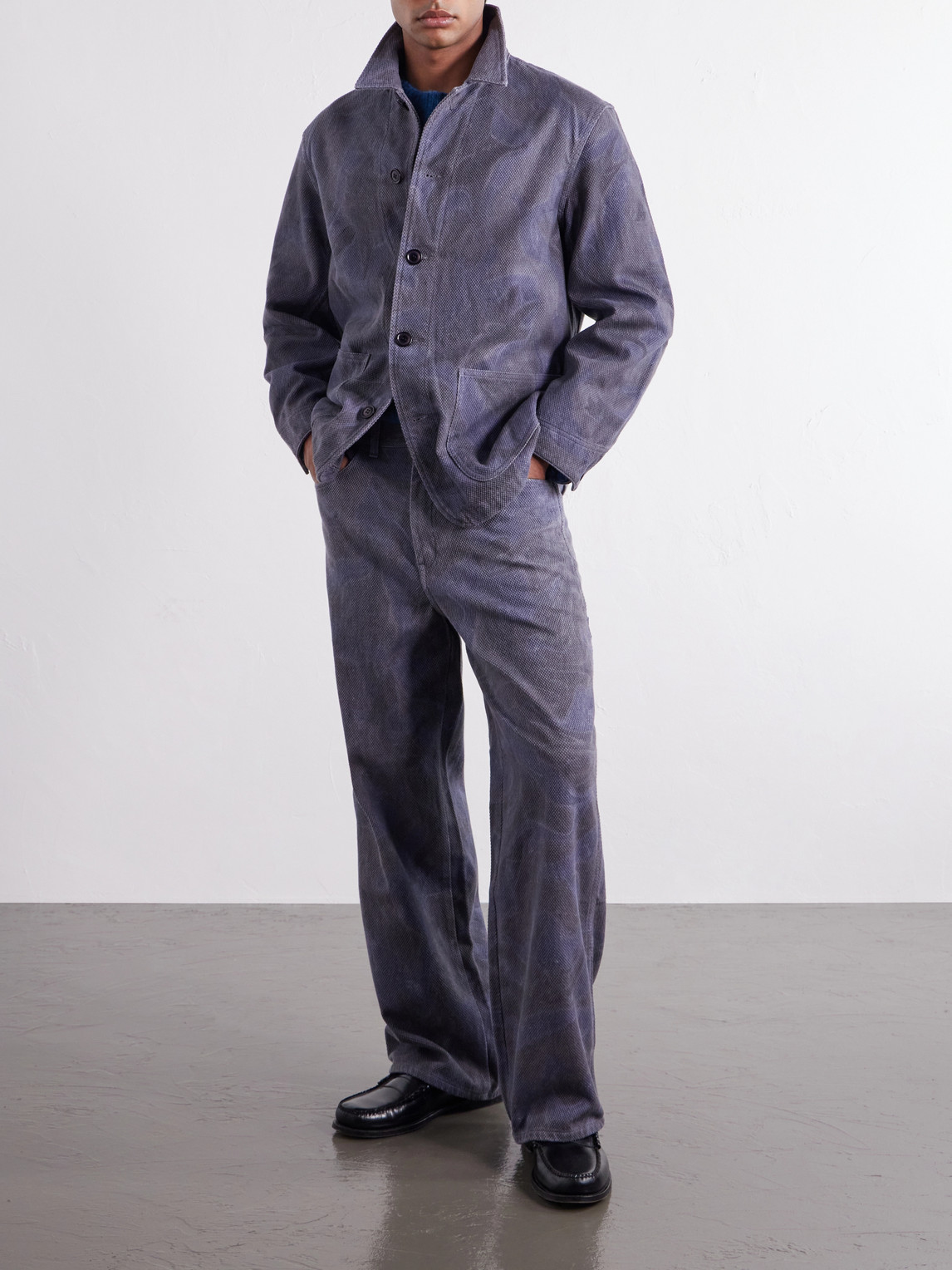 Coverall Sumi Nagashi Cotton-Sashiko Jacket