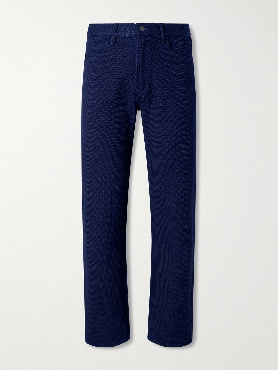 Sashiko Cotton Straight-Leg Jeans