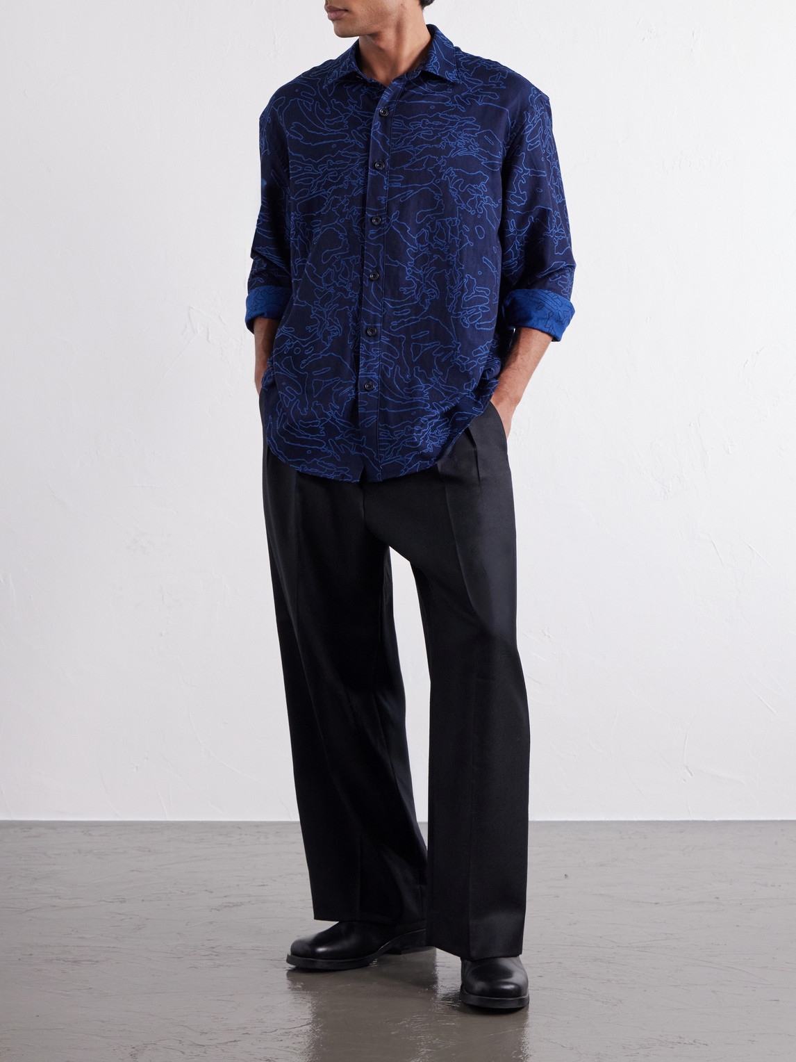 Cotton-Jacquard Shirt