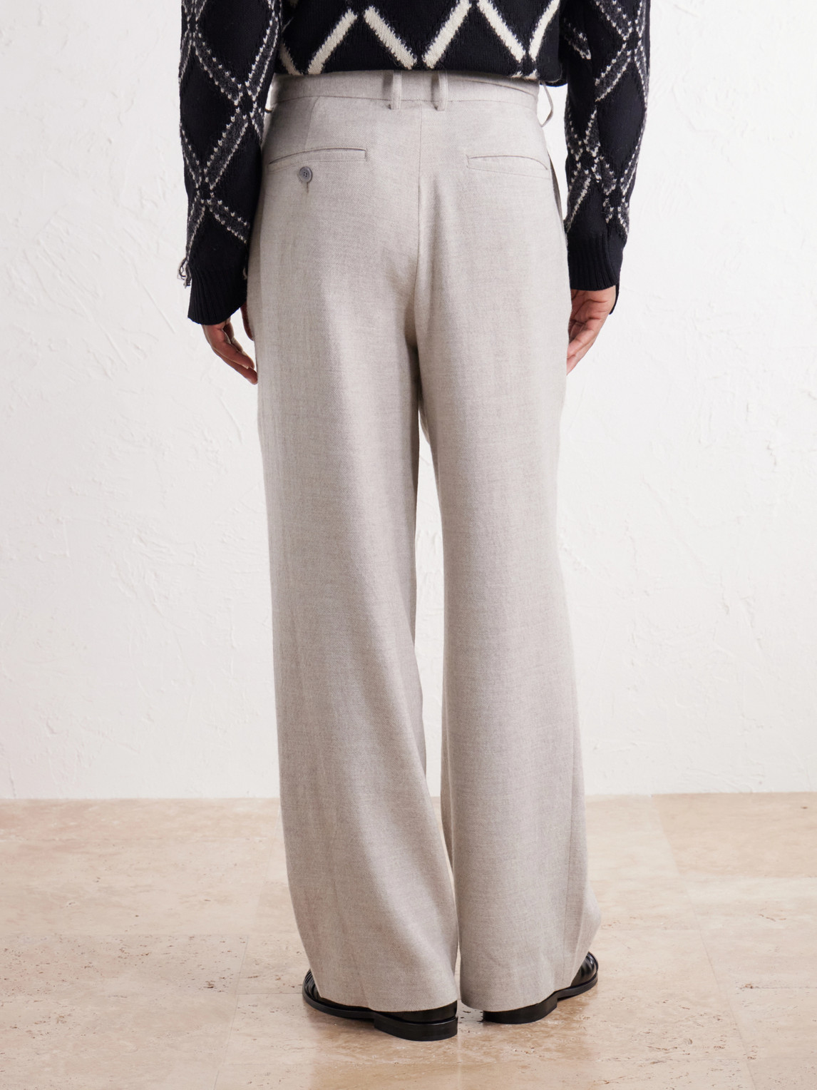 Straight-Leg Pleated Wool, Cotton And Yak-Blend Twill Trousers