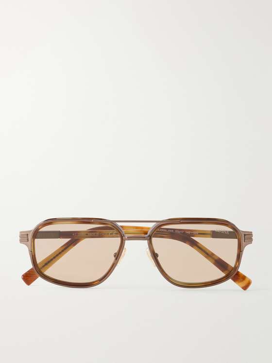 Zegnaeyewear Orizzonte I Aviator-Style Metal Sunglasses