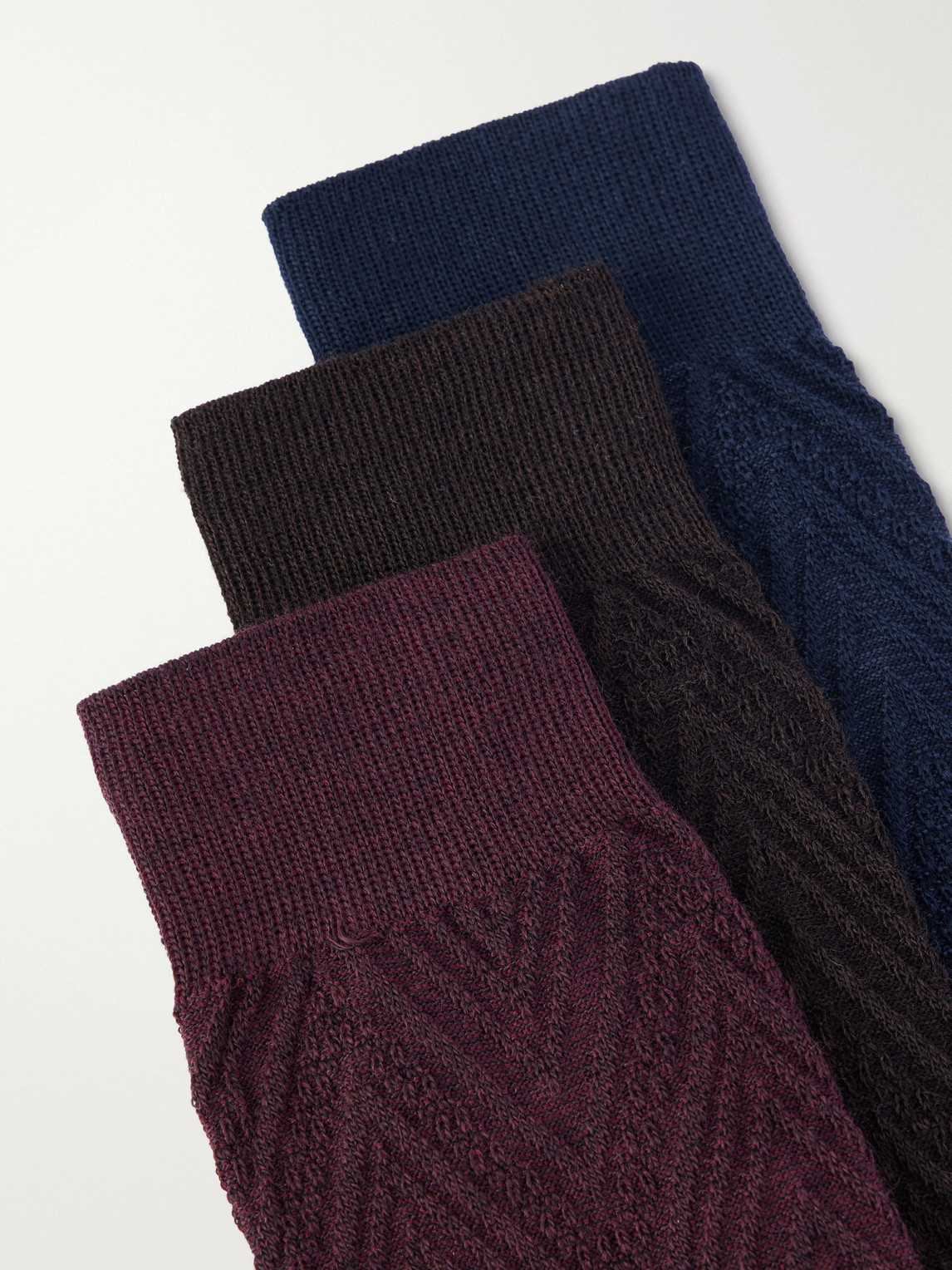 Three-Pack Crochet-Knit Socks