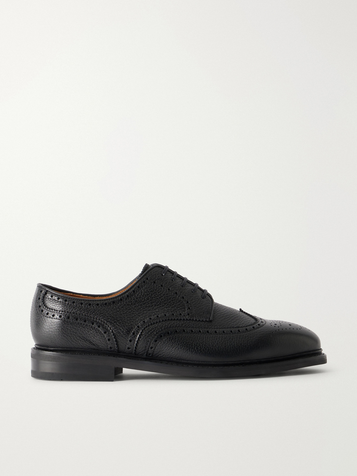Morjas The Derby Full-grain Leather Brogues In Black