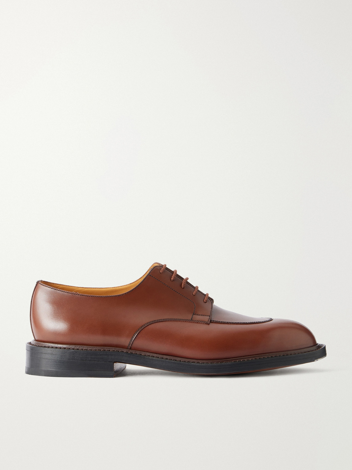 Jm Weston Half Hunt Leather Derby Shoes In Brown