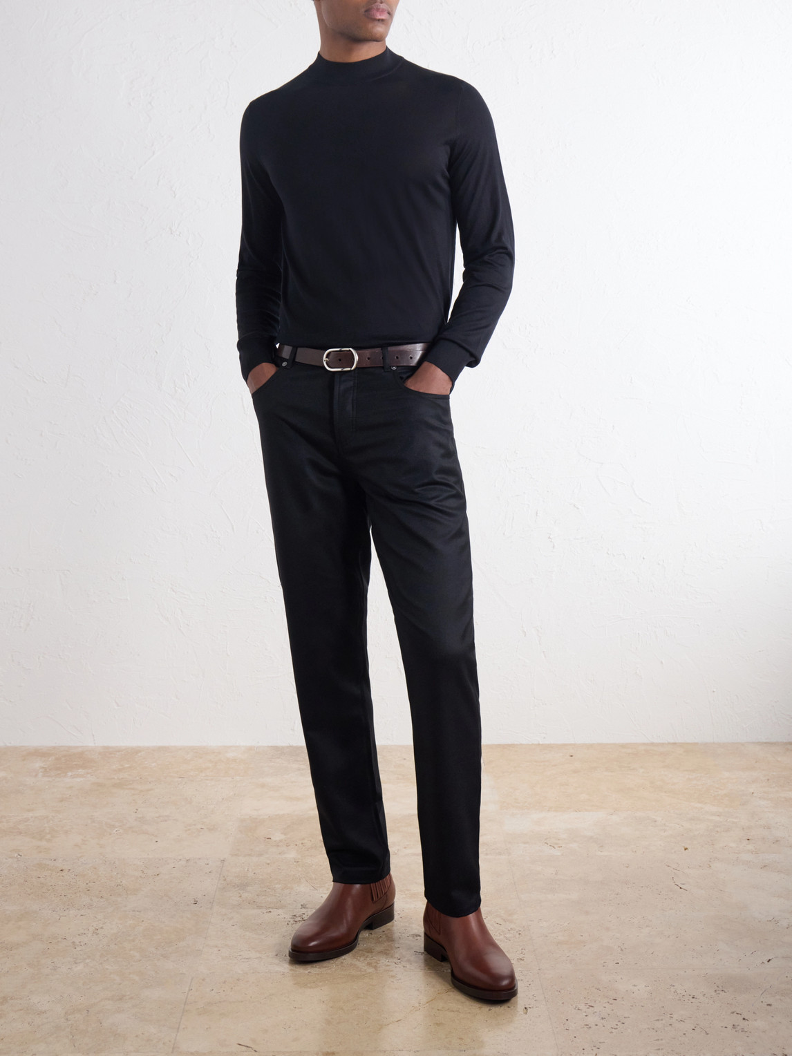 And Cotton-Blend Rollneck Sweater