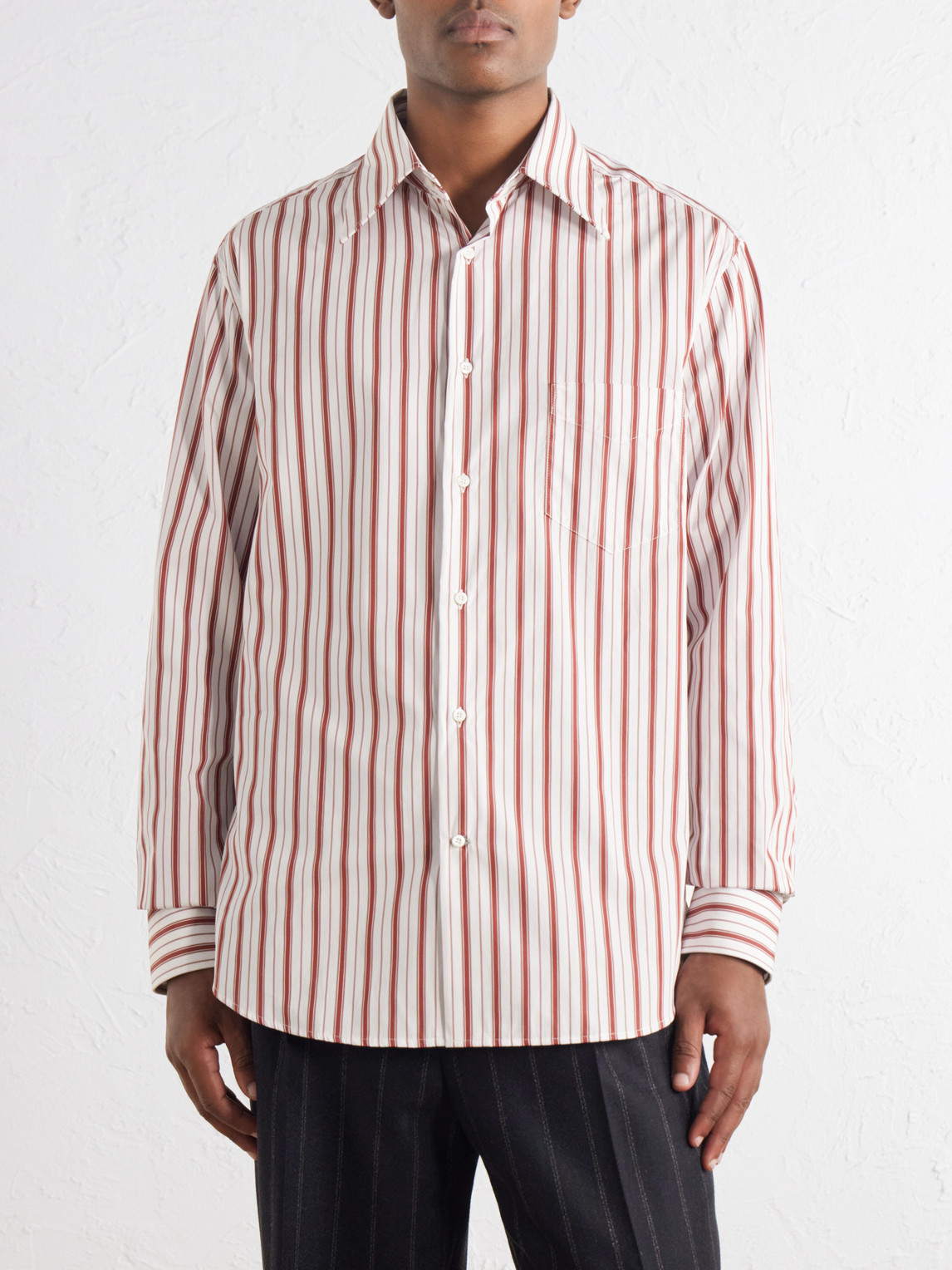 Striped Cotton-Poplin Shirt
