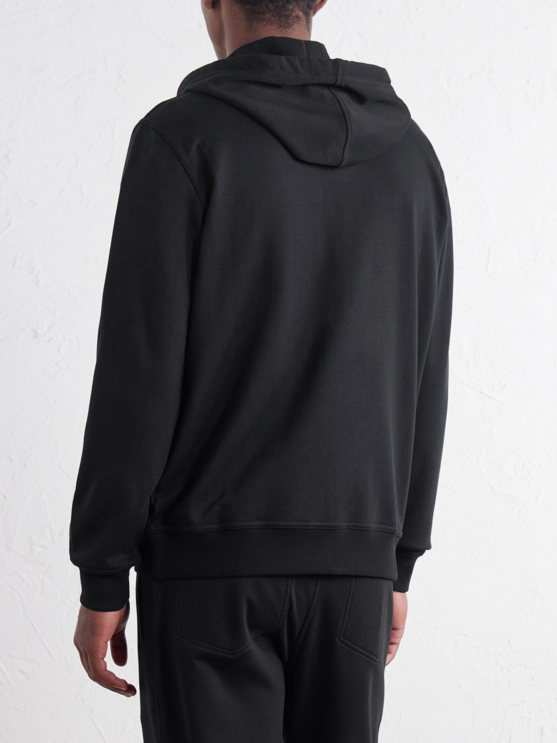 Cotton-Blend Jersey Zip-Up Hoodie
