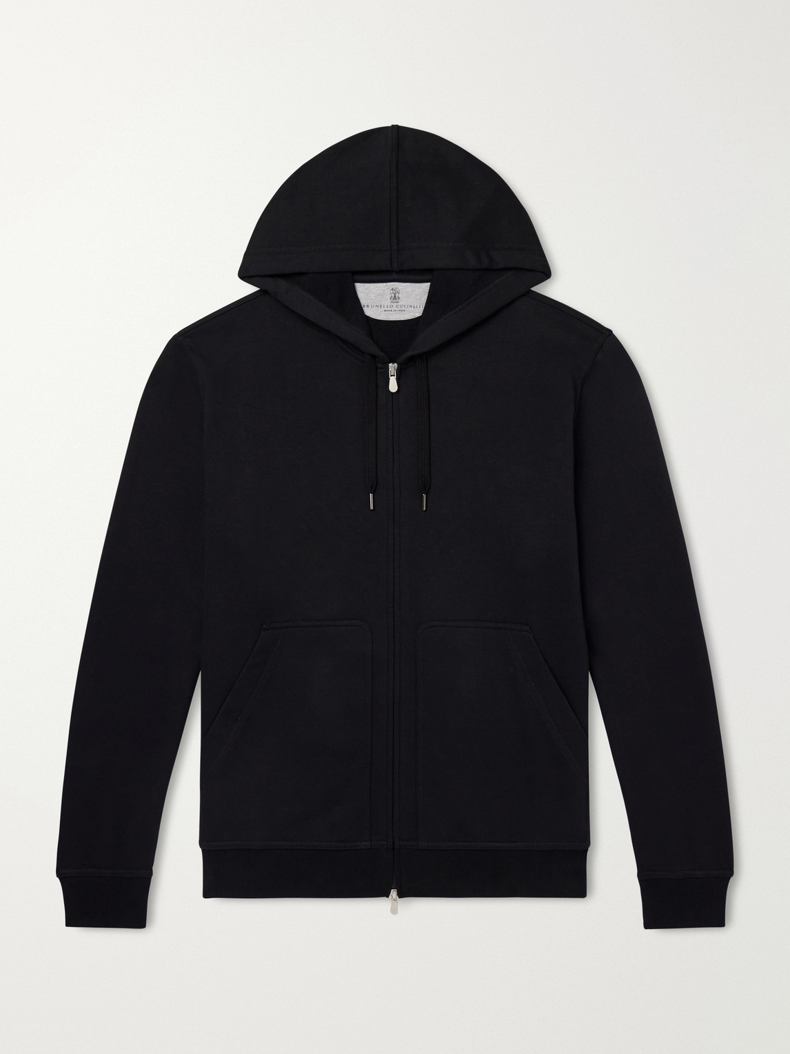 Cotton-Blend Jersey Zip-Up Hoodie