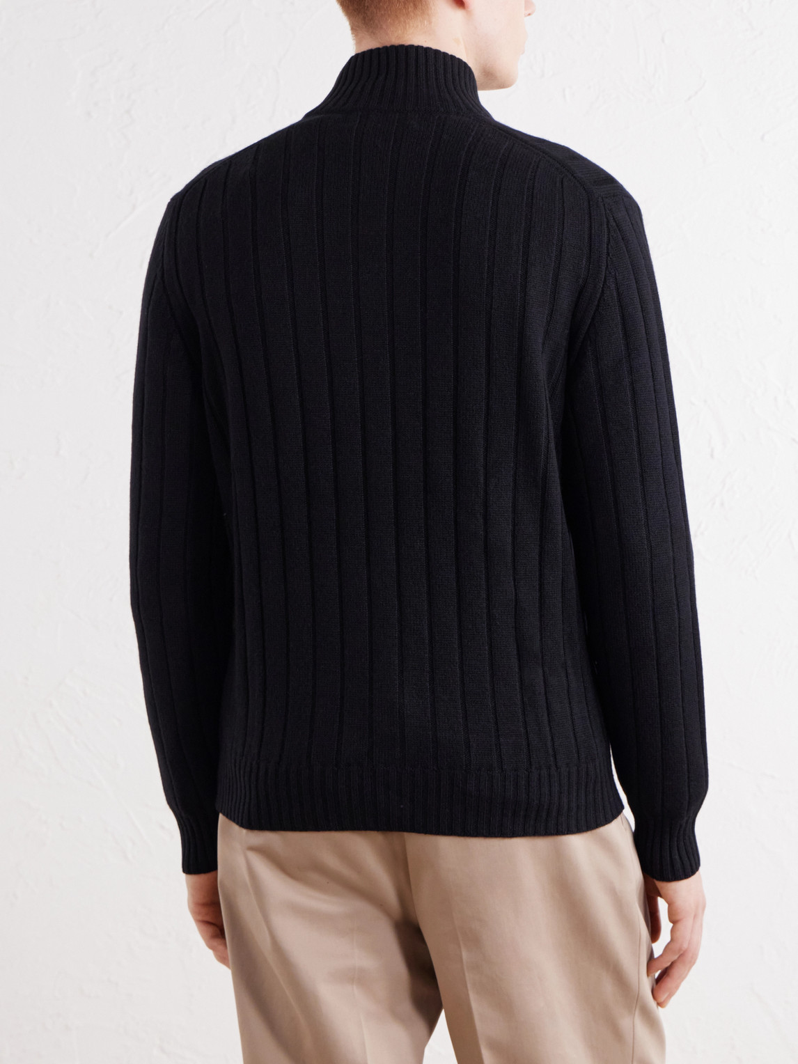 Cashmere Zip-Up Sweater