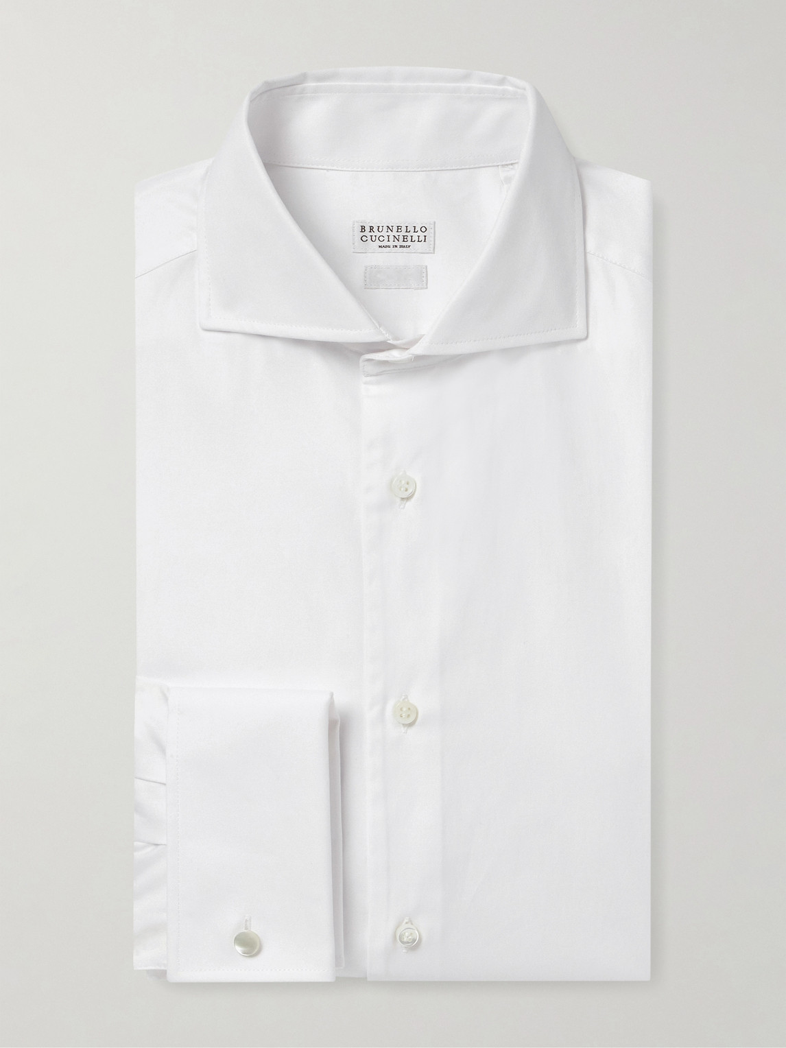 Cutaway-Collar Cotton-Poplin Shirt