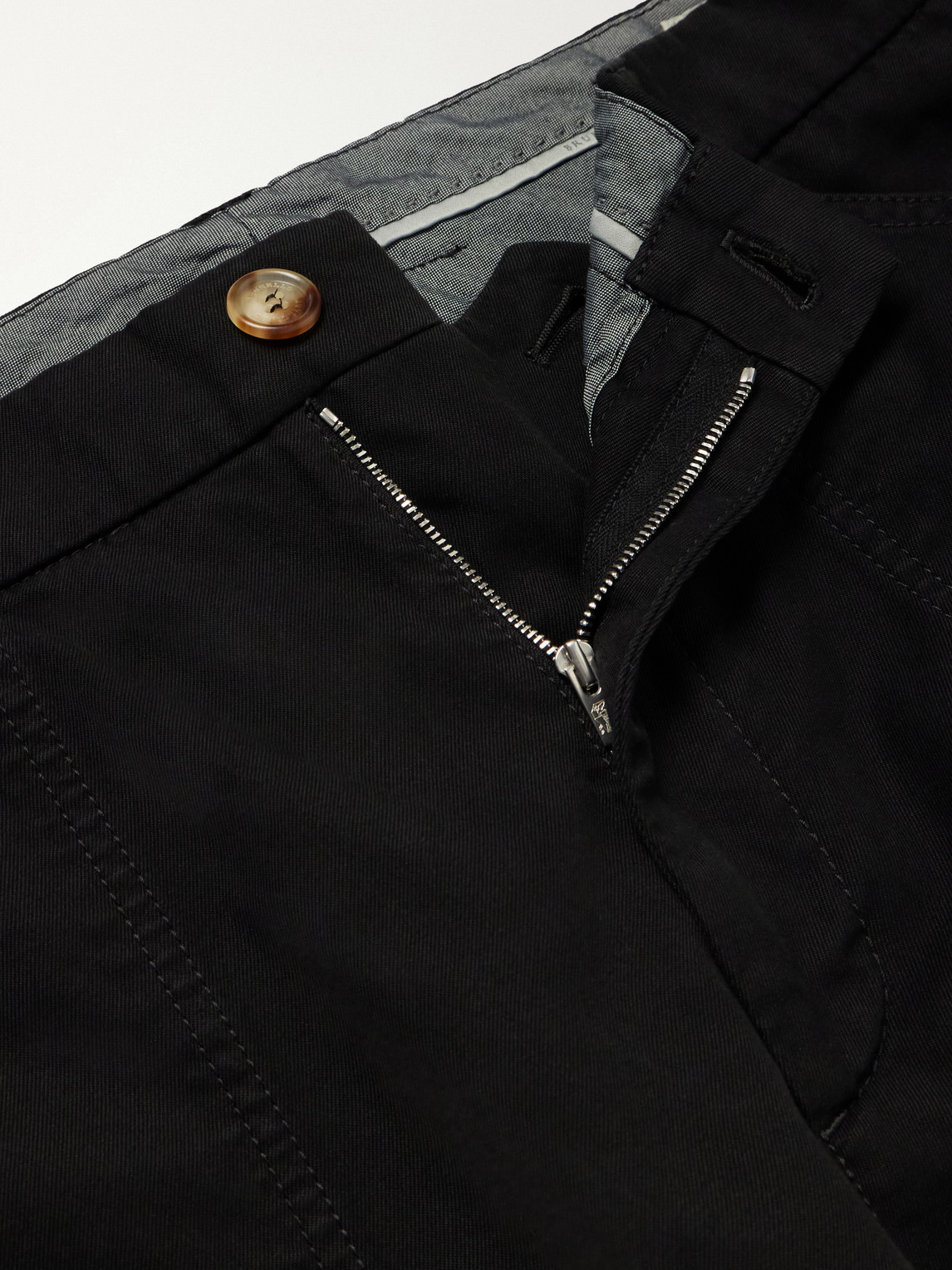 Straight-Leg Cotton-Twill Trousers