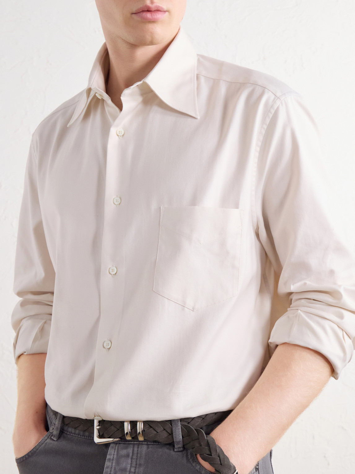 Button-Down Cotton-Poplin Shirt